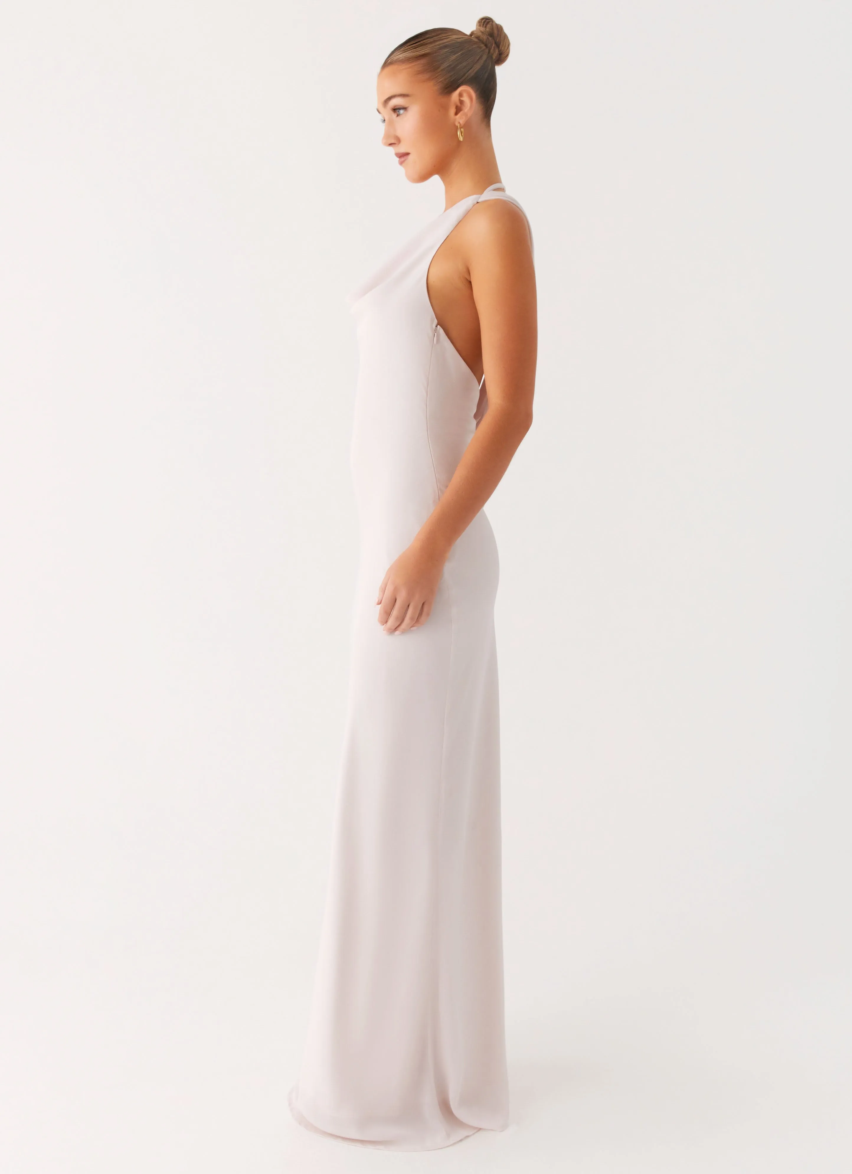 Cool Elegance Everyday-Use Opal Glow Maxi Dress - Off White