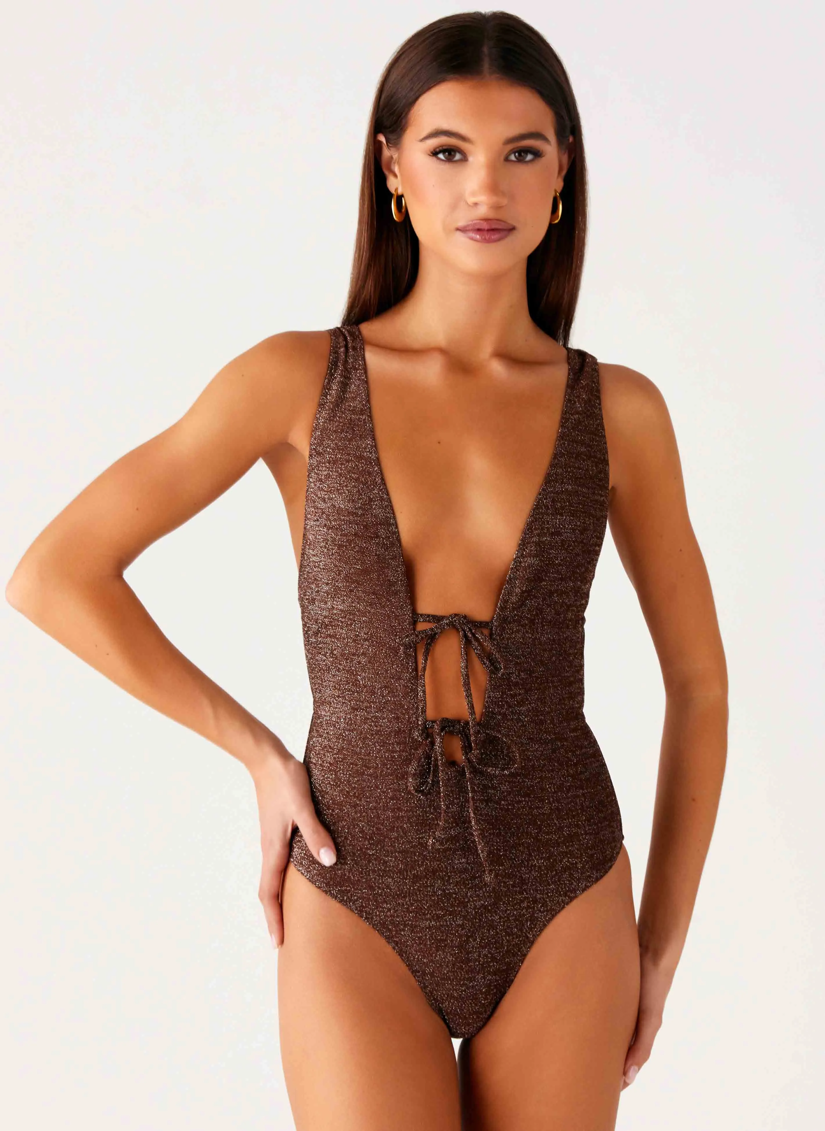 Drifter One Piece Swimsuit - Chocolate Torsion Free Movement Design Comfortable