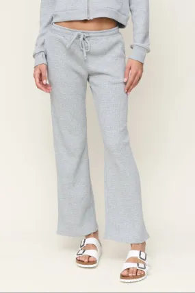 Seamless construction Lazy Day Waffle Wide Leg Pants