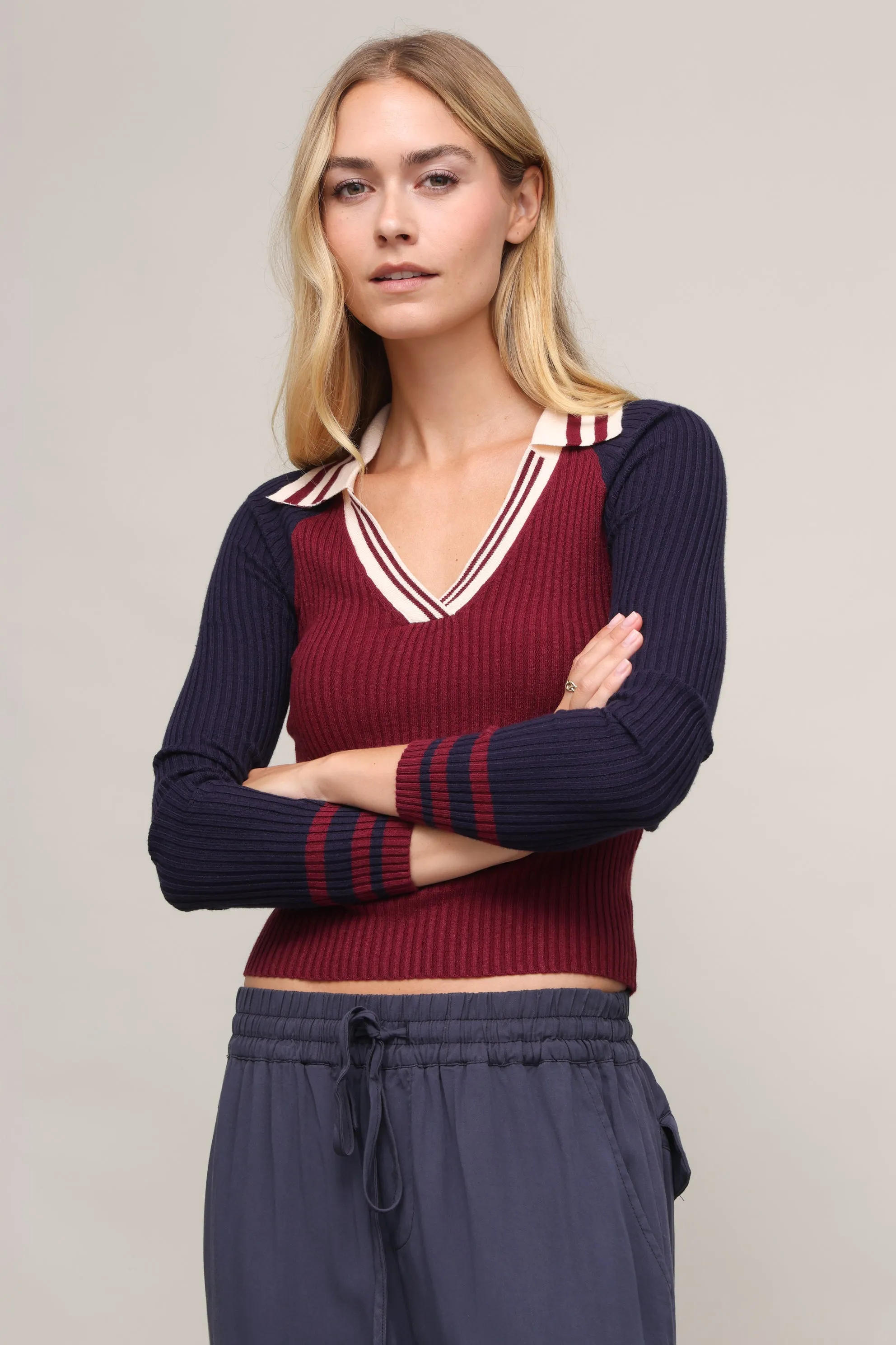 ReinforcedShoulderConstruction HeavyweightThermal Preston Polo Sweater