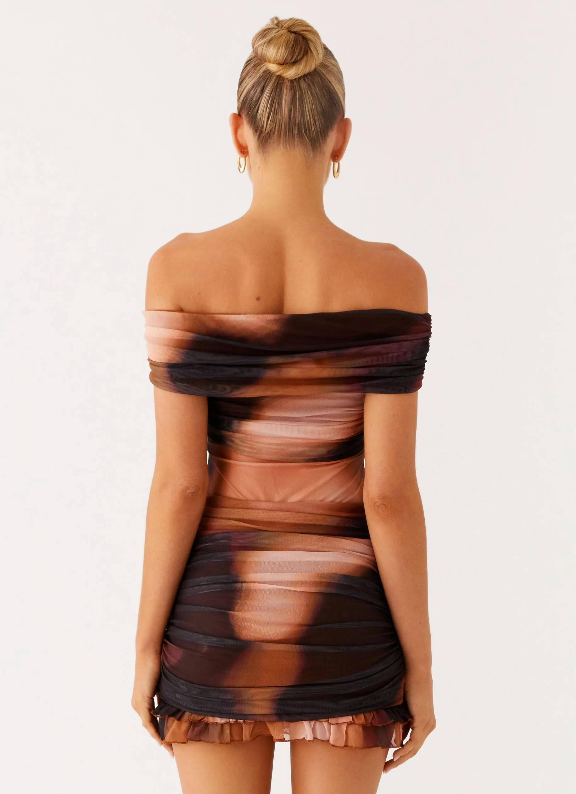 Frances Mini Dress - Black Gradient One-Shoulder