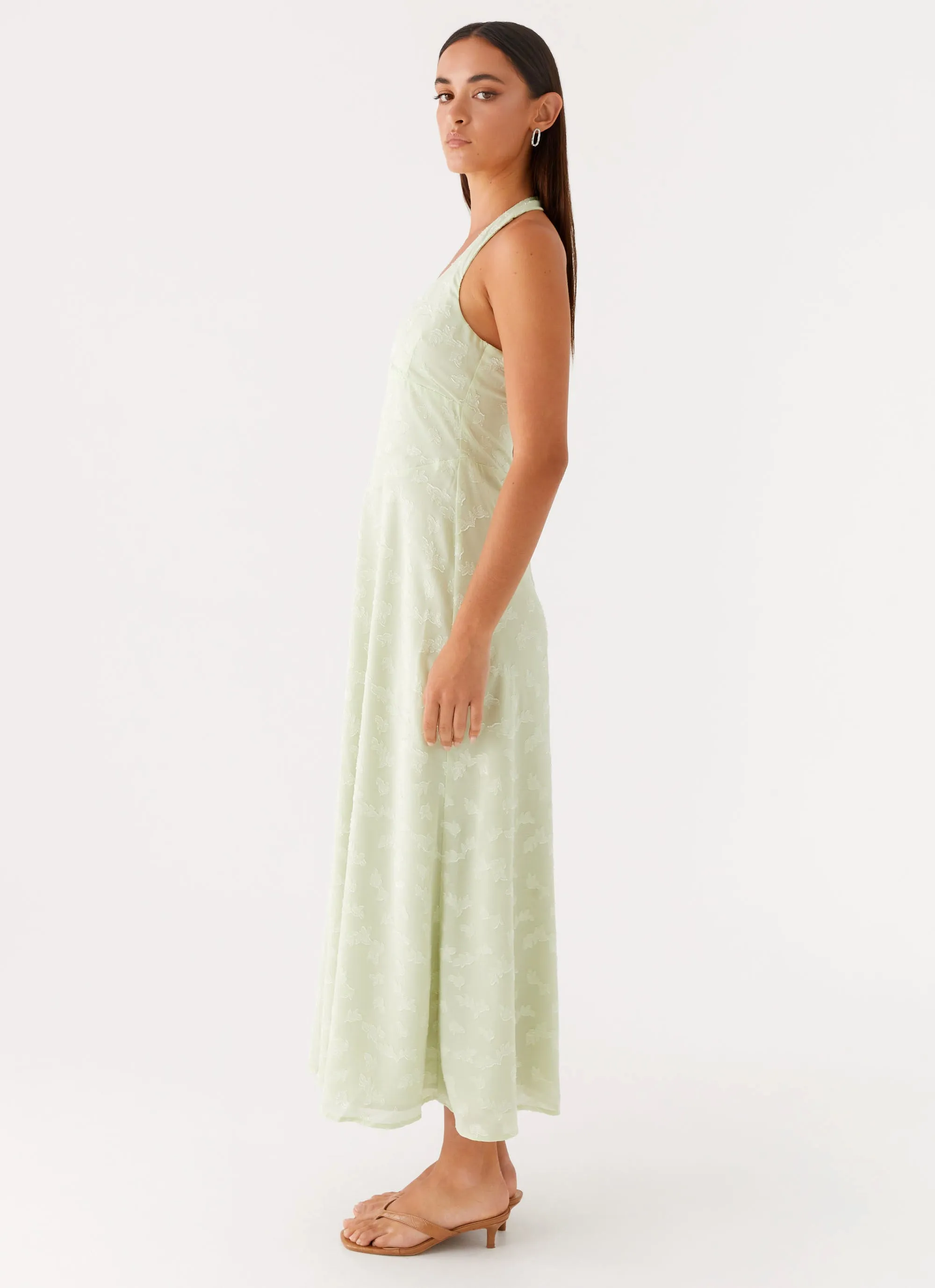 Soft Detail Versatile Layer Wear Francesca Midi Dress - Sage