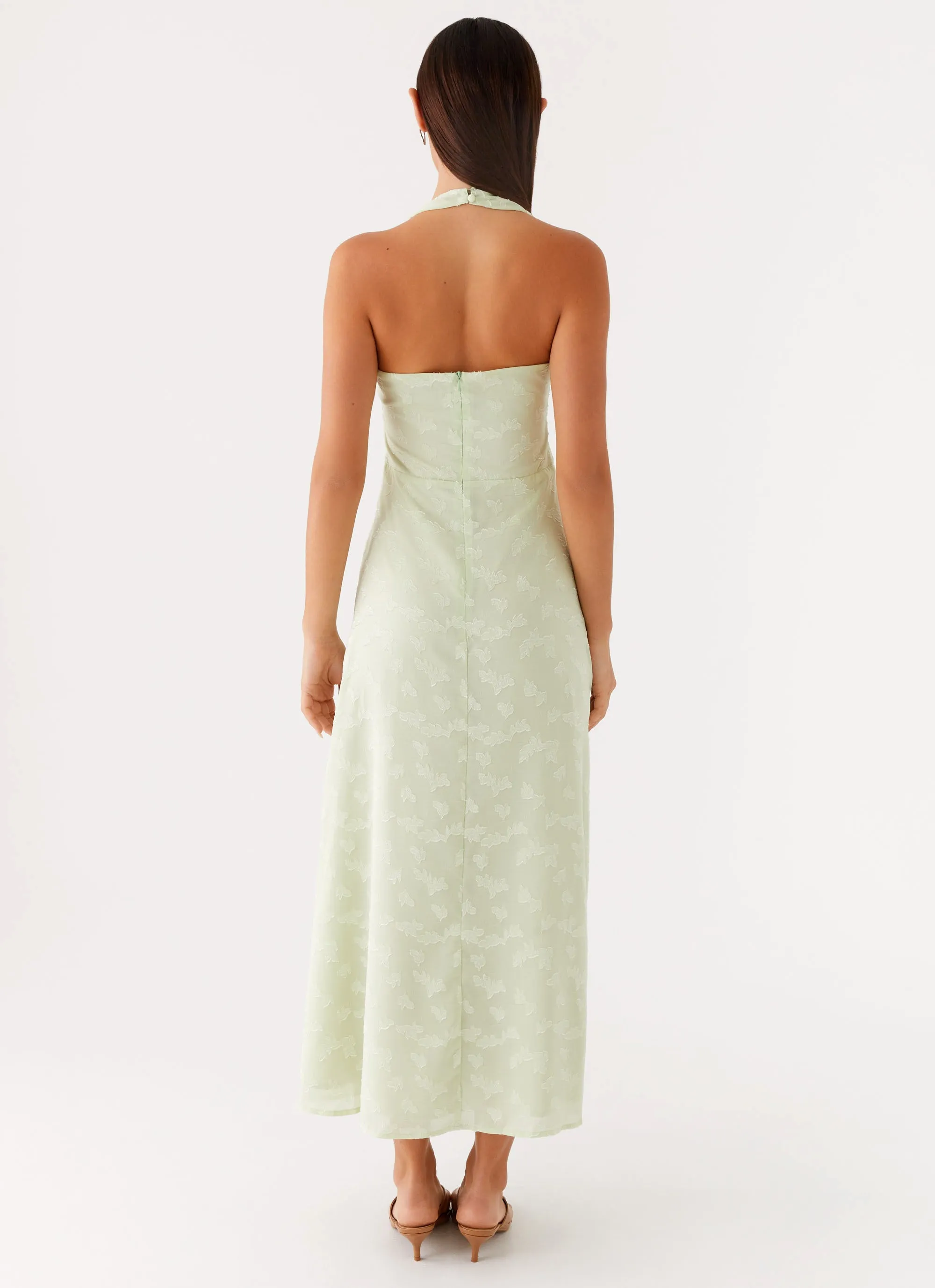 Francesca Midi Dress - Sage Autumn Essential