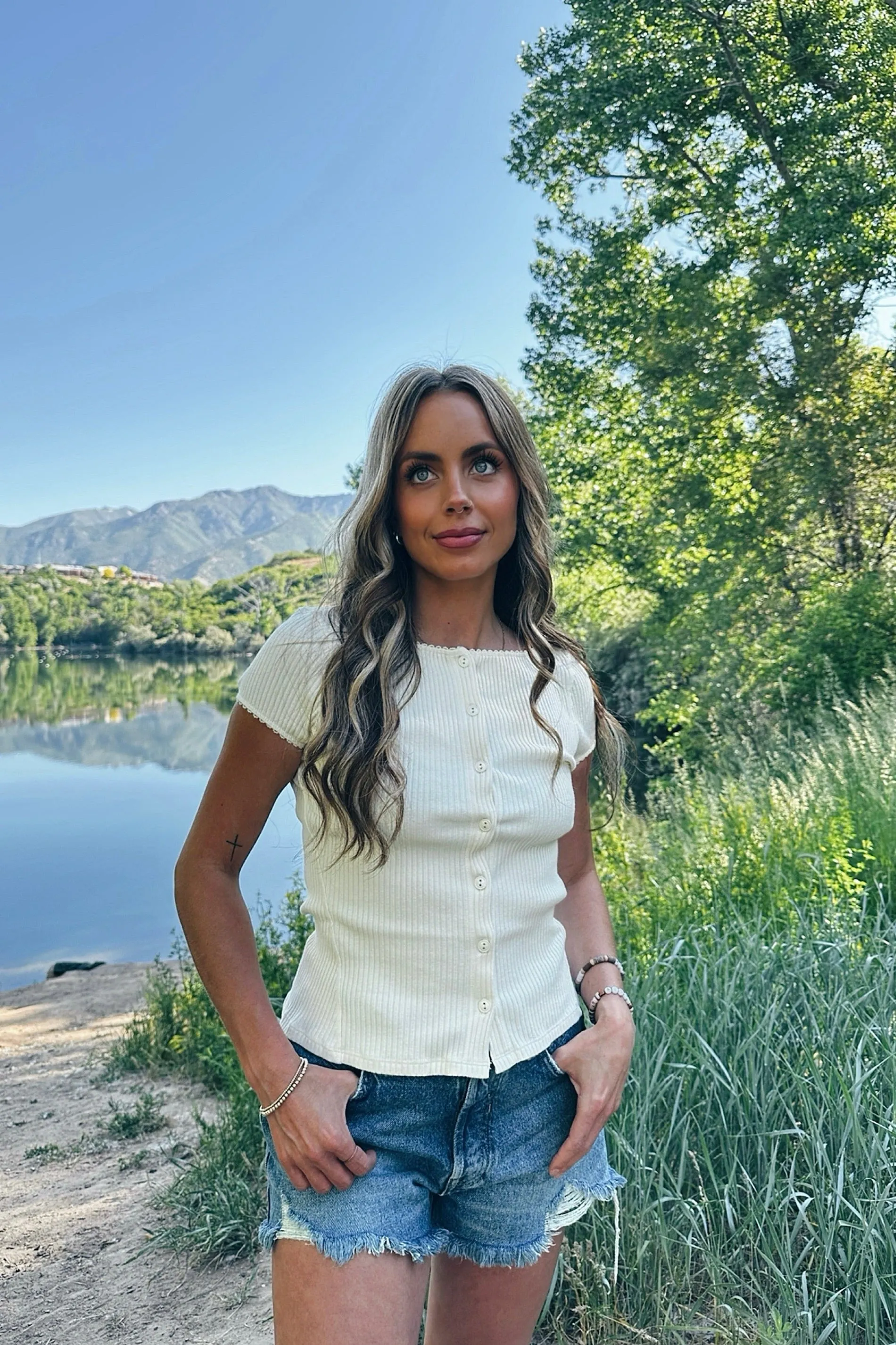 Rolled Hem Finish Breathable mesh panel Free People Most Wanted Cardi