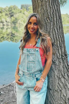 Free People We The Free Good Luck Barrel Overalls No Ride Up