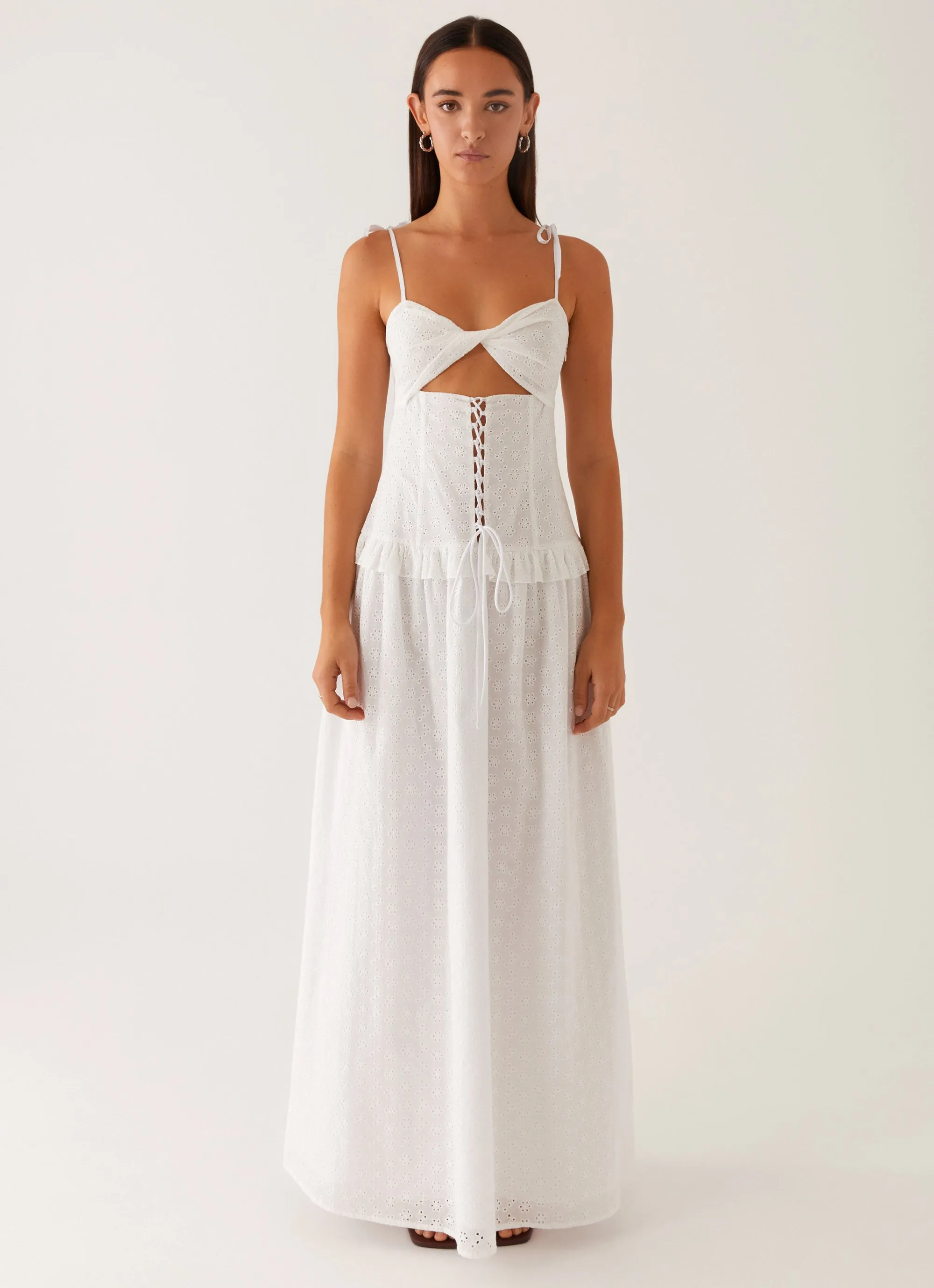 Gentle Glow Quick Look Reveria Twist Maxi Dress - Ivory