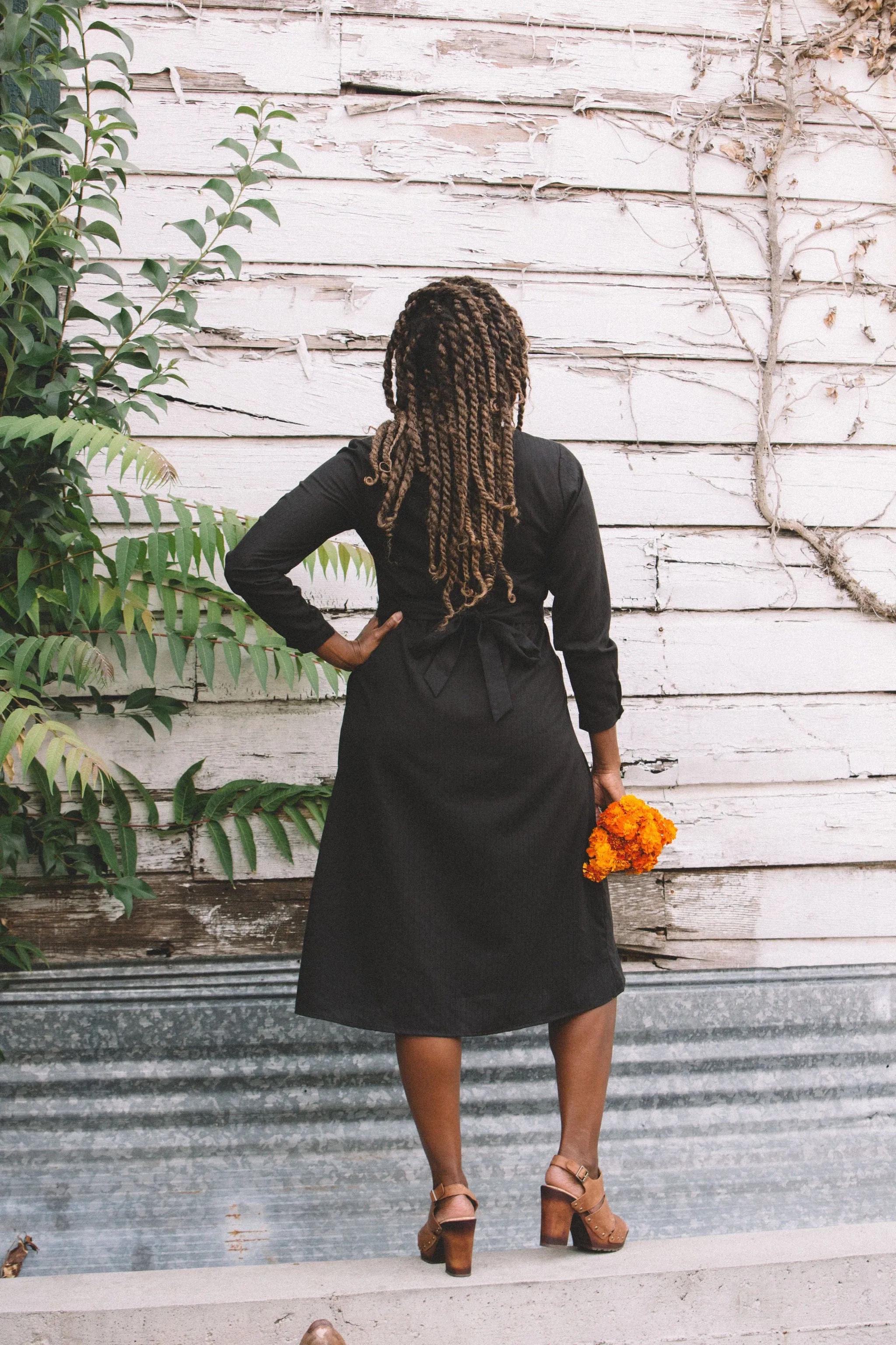 Spring Ready Vera Dress in Black Embroidery