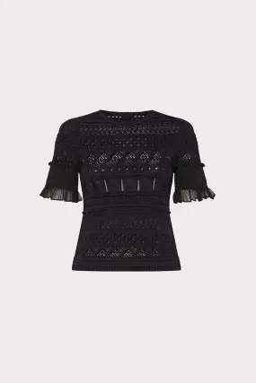 Smocked Finish Pointelle Top Modular Pocket Layout Quick Dry Material