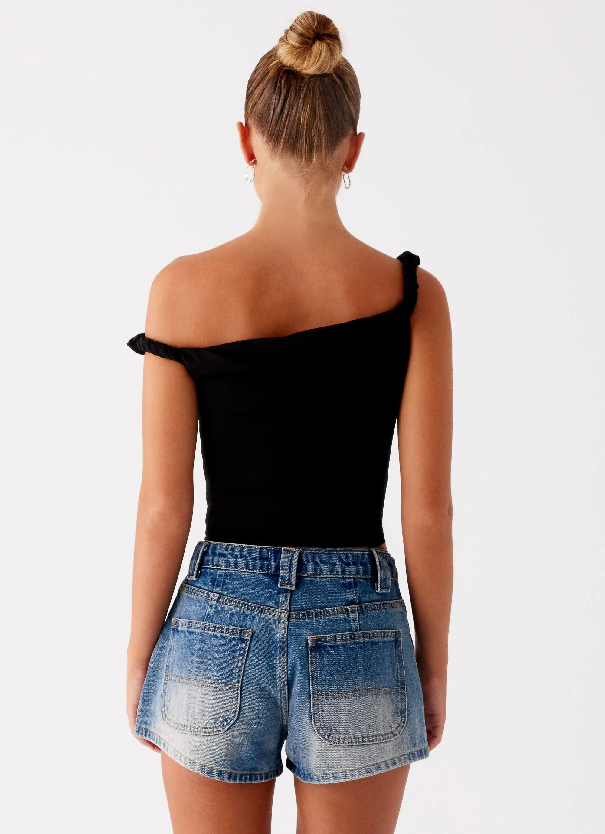 Frida Denim Shorts - Vintage Wash Blue Work Ready