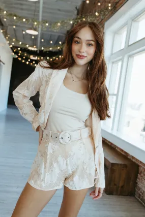 Frosted Floral Shorts Casual Days