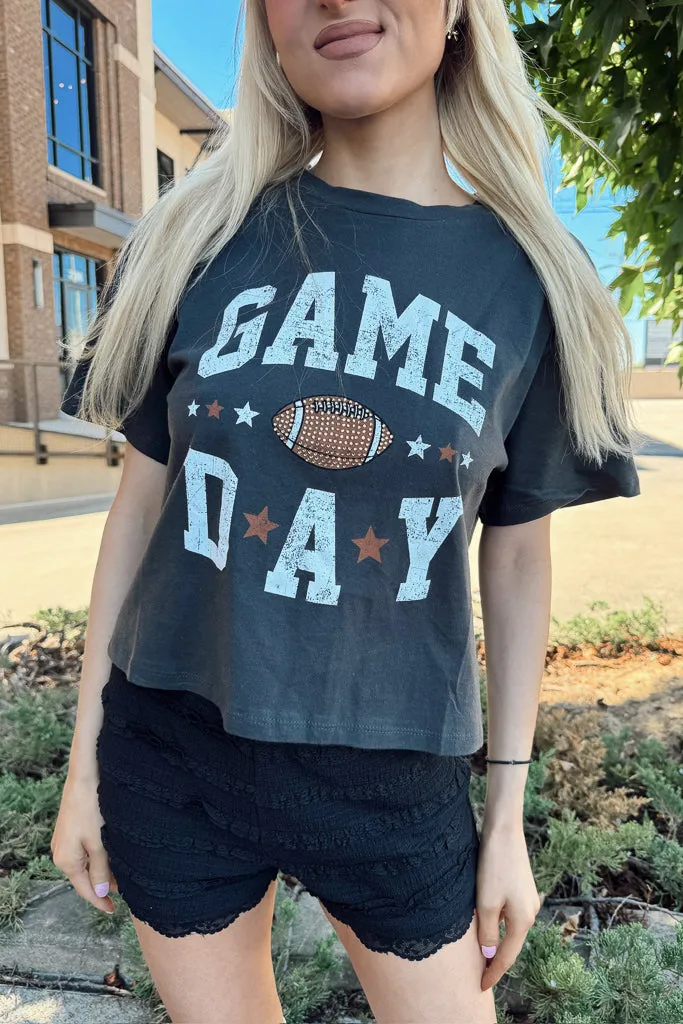Game Day Graphic Tee OrganicCottonBlend Neutral Tone Stitching