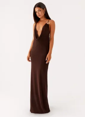 Cool Comfort Game Player Maxi Dress - Chocolate