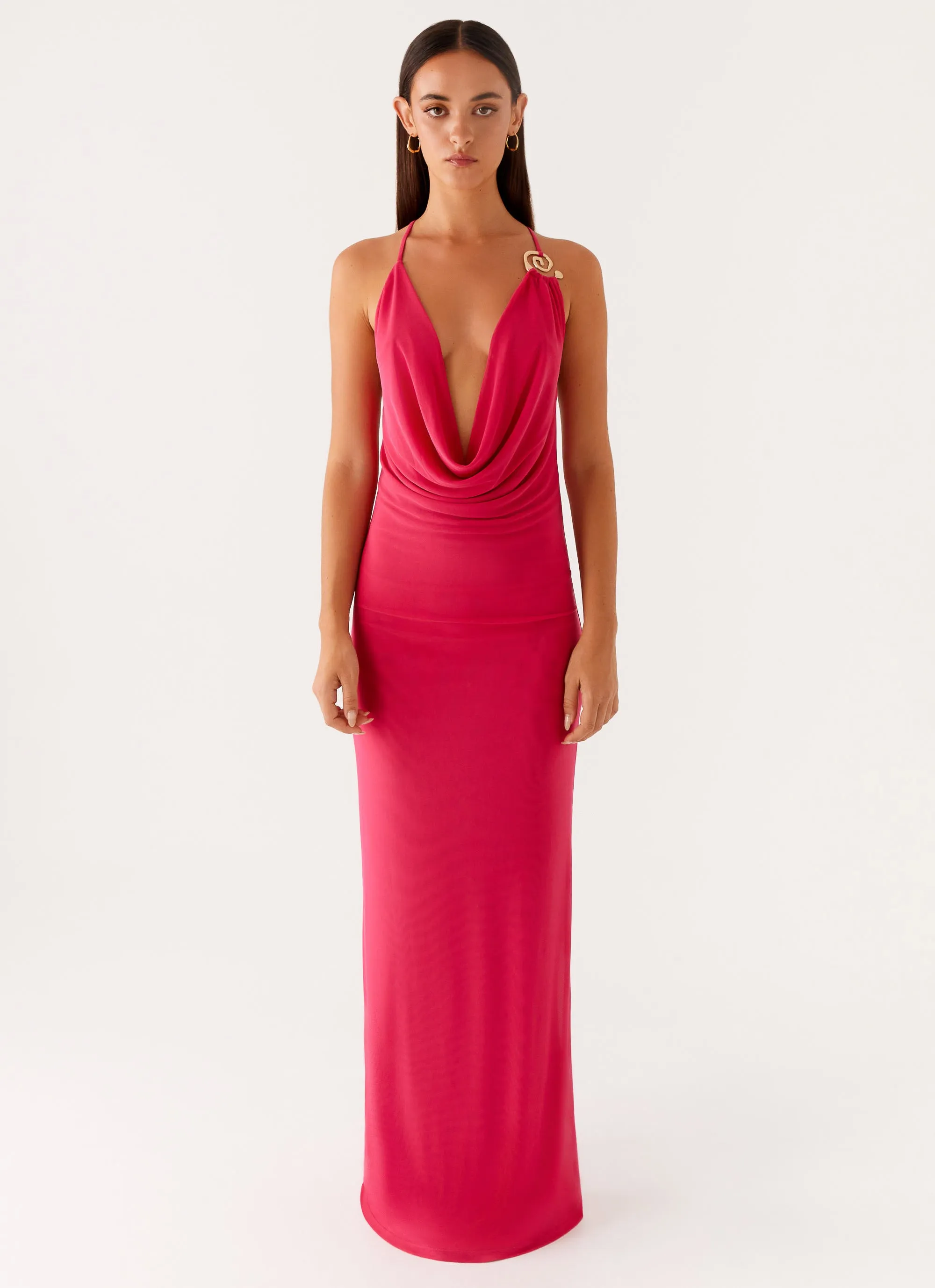 Game Player Maxi Dress - Hot Pink Inner Smile Light Flow