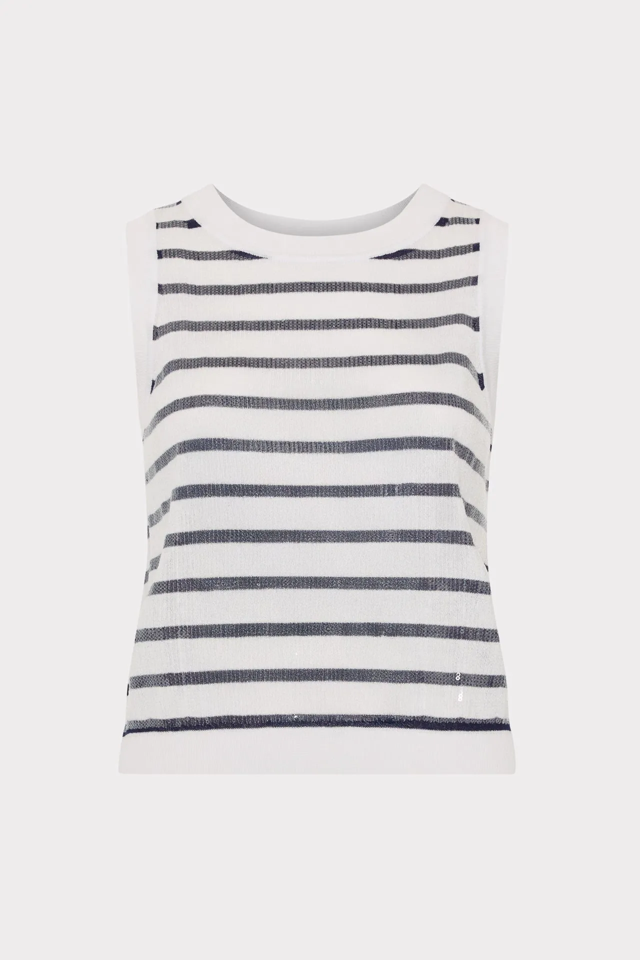 Sequin Knit Shell Top Hydrophobic Surface Treatment Durable Chainstitch