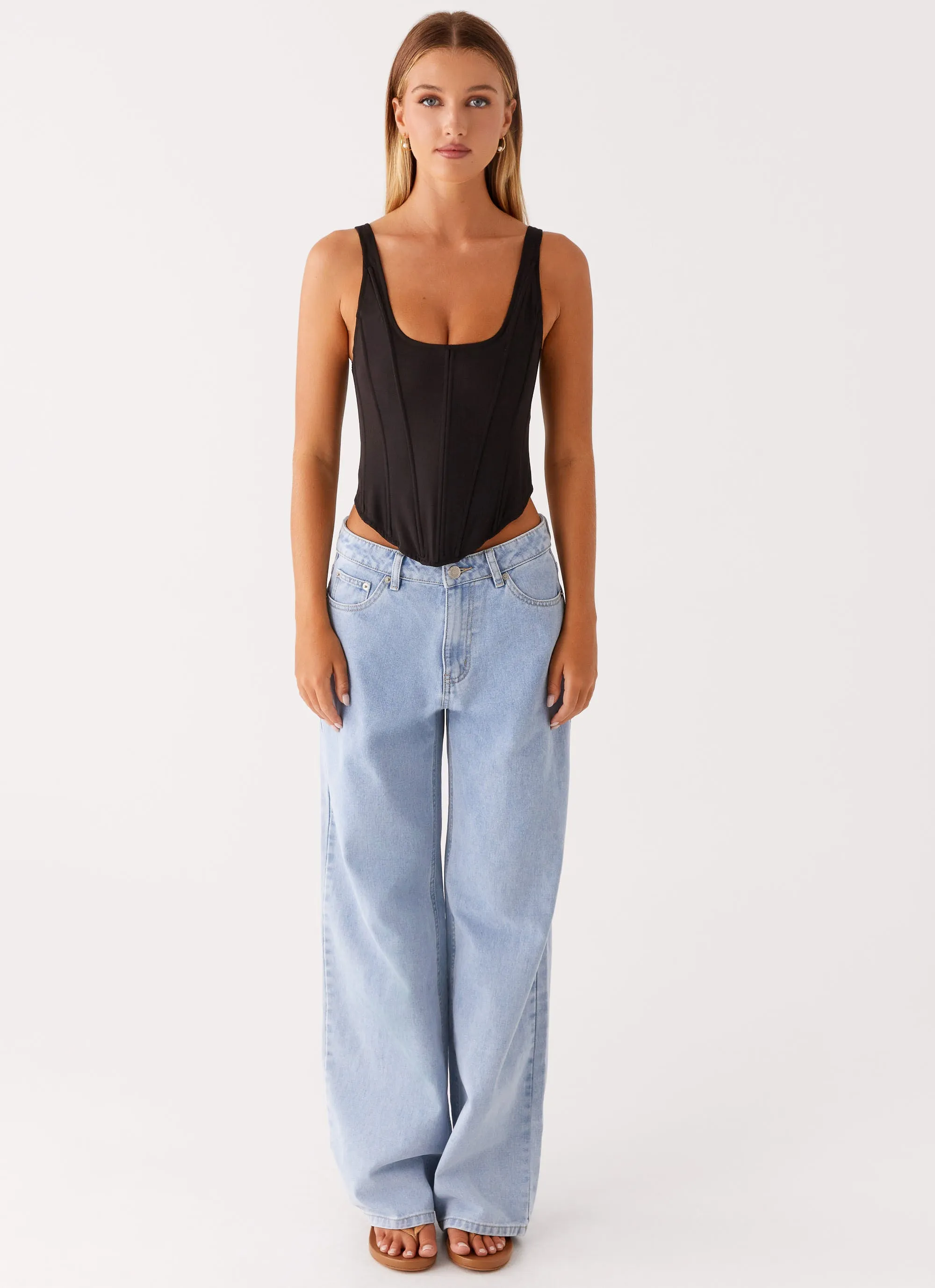 HeatRegulating Narelle Corset Top - Black