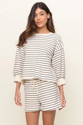 Scoop Neck Shape MoistureControl Niall Striped Pullover