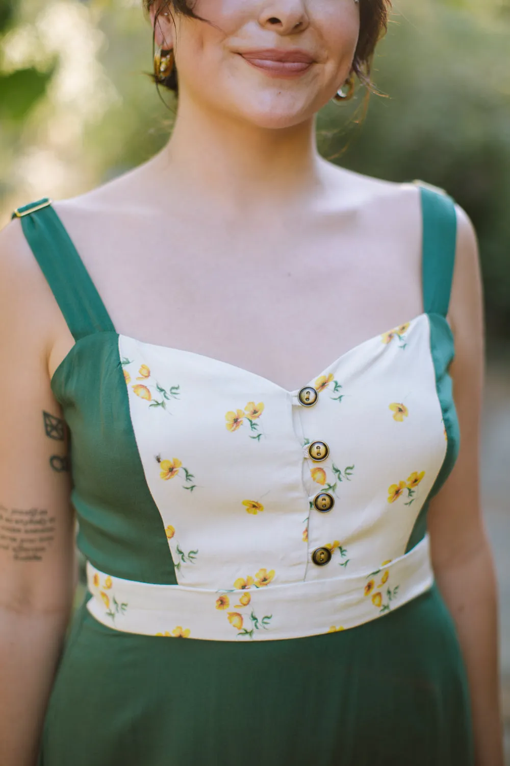 Day Chic Gemma Dress in Green Poppy