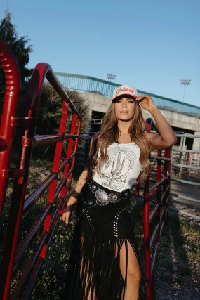 Outfit Flow Last Dance Studded Fringe Skirt