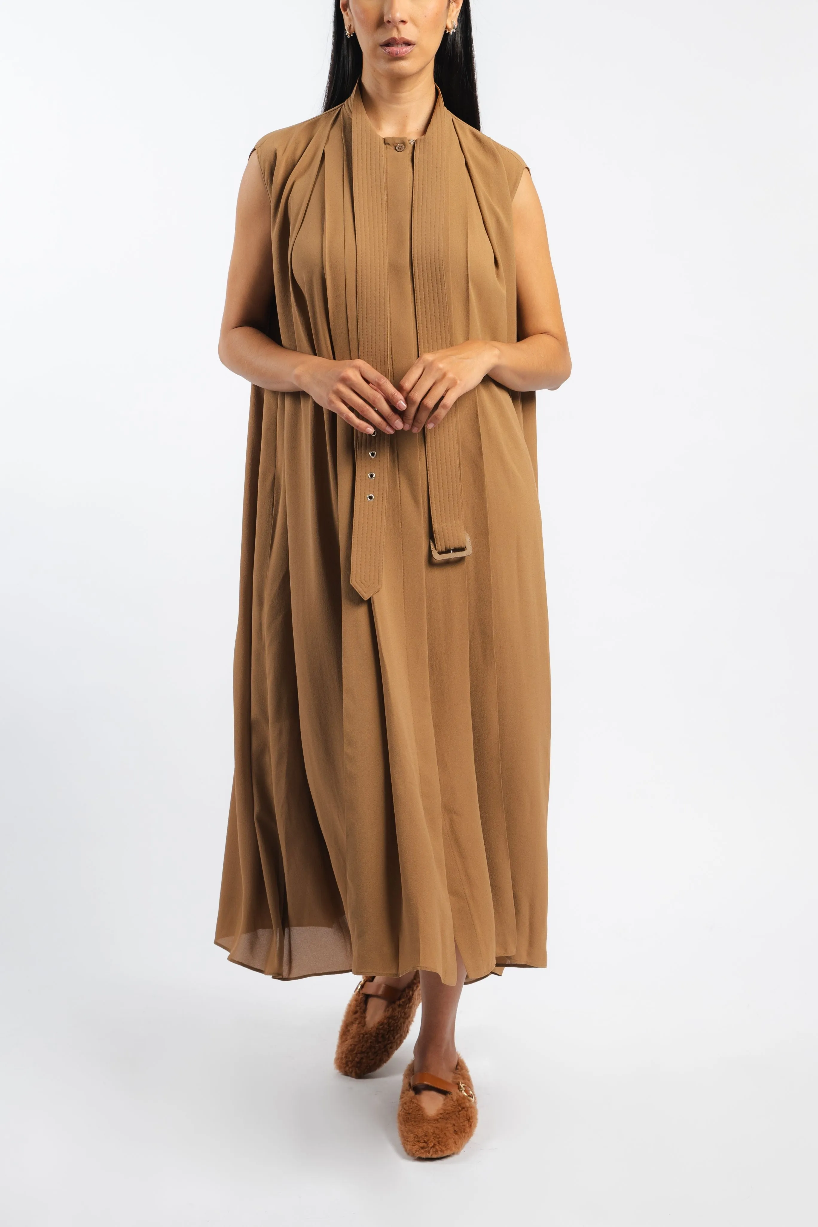 Texture Feel Georgette Trench Tie Dress
