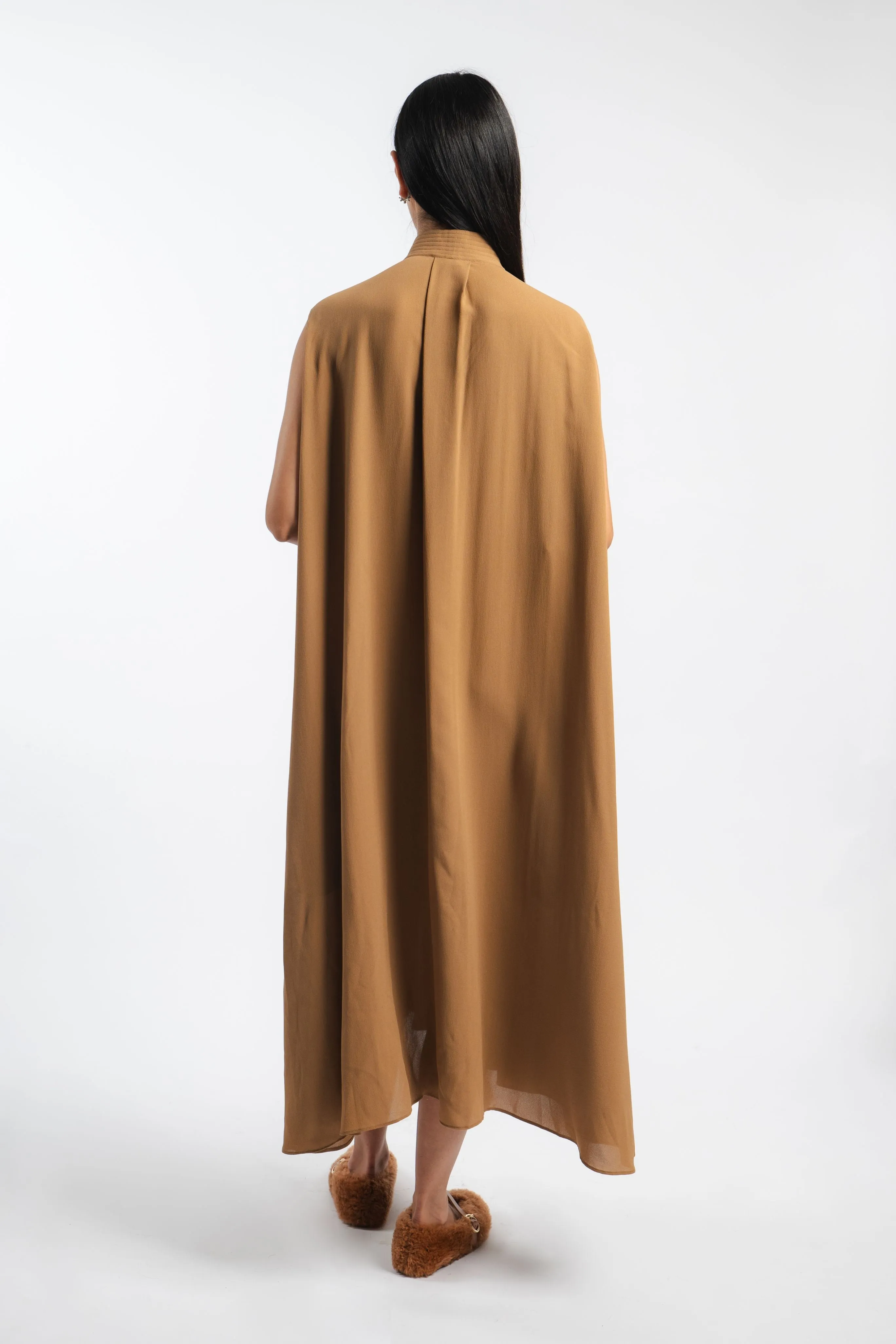 Spring Garden Georgette Trench Tie Dress