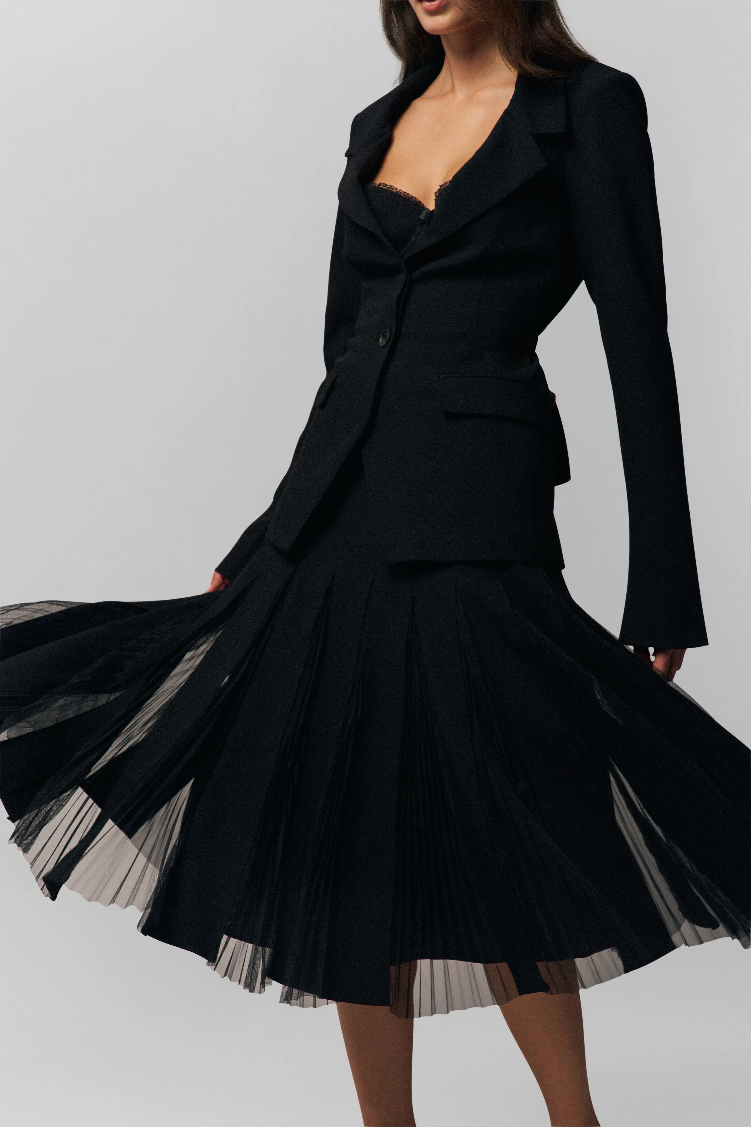 Gibson Chiffon Pleated Skirt Travel Vibes