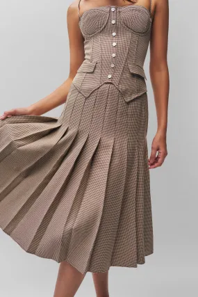 Mix Texture Gibson Pleated Skirt
