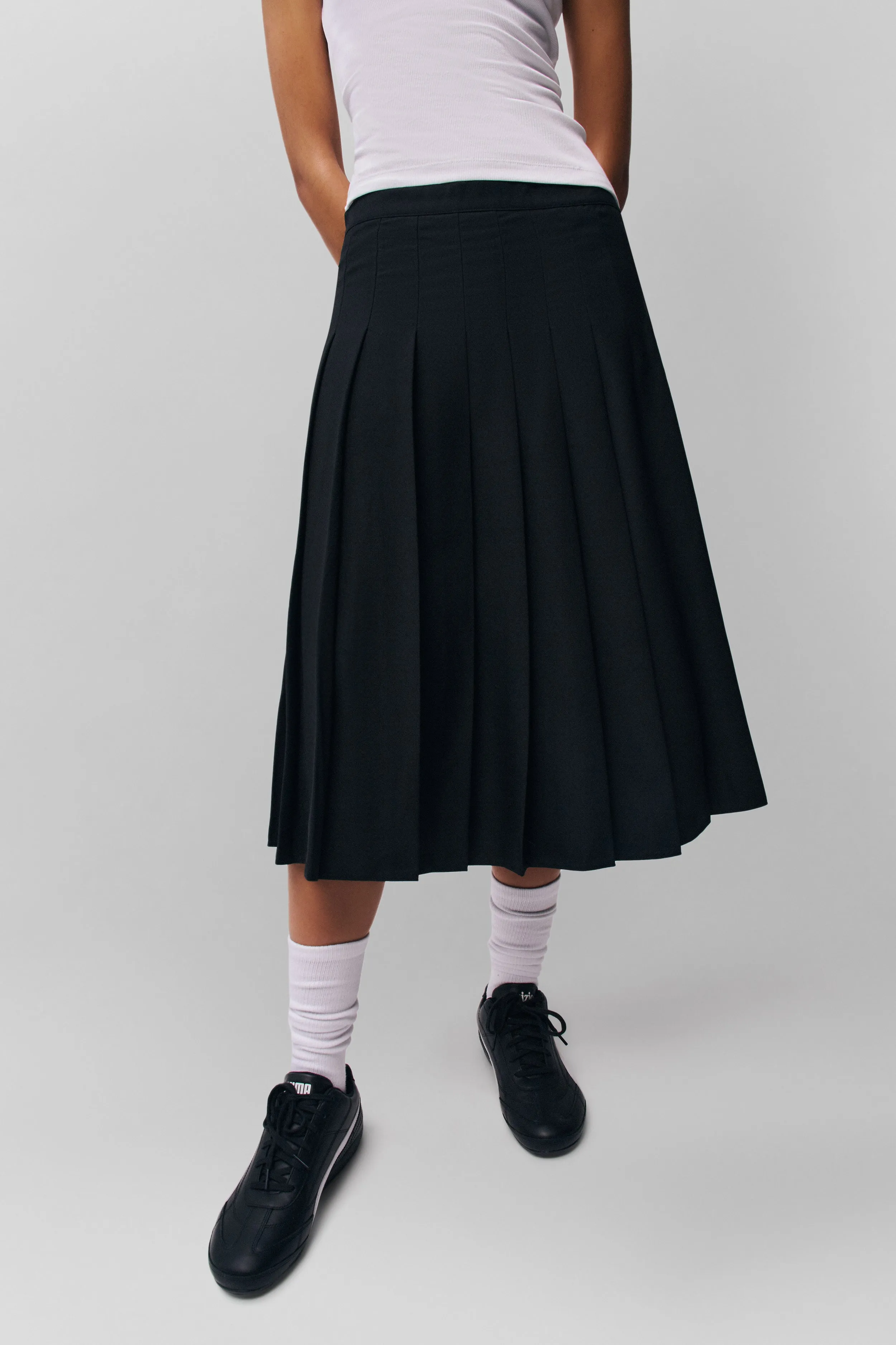 Gibson Pleated Skirt Comfort Mood Stretch Comfort