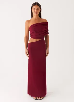 Functional Wear Gillian Maxi Dress - Maroon