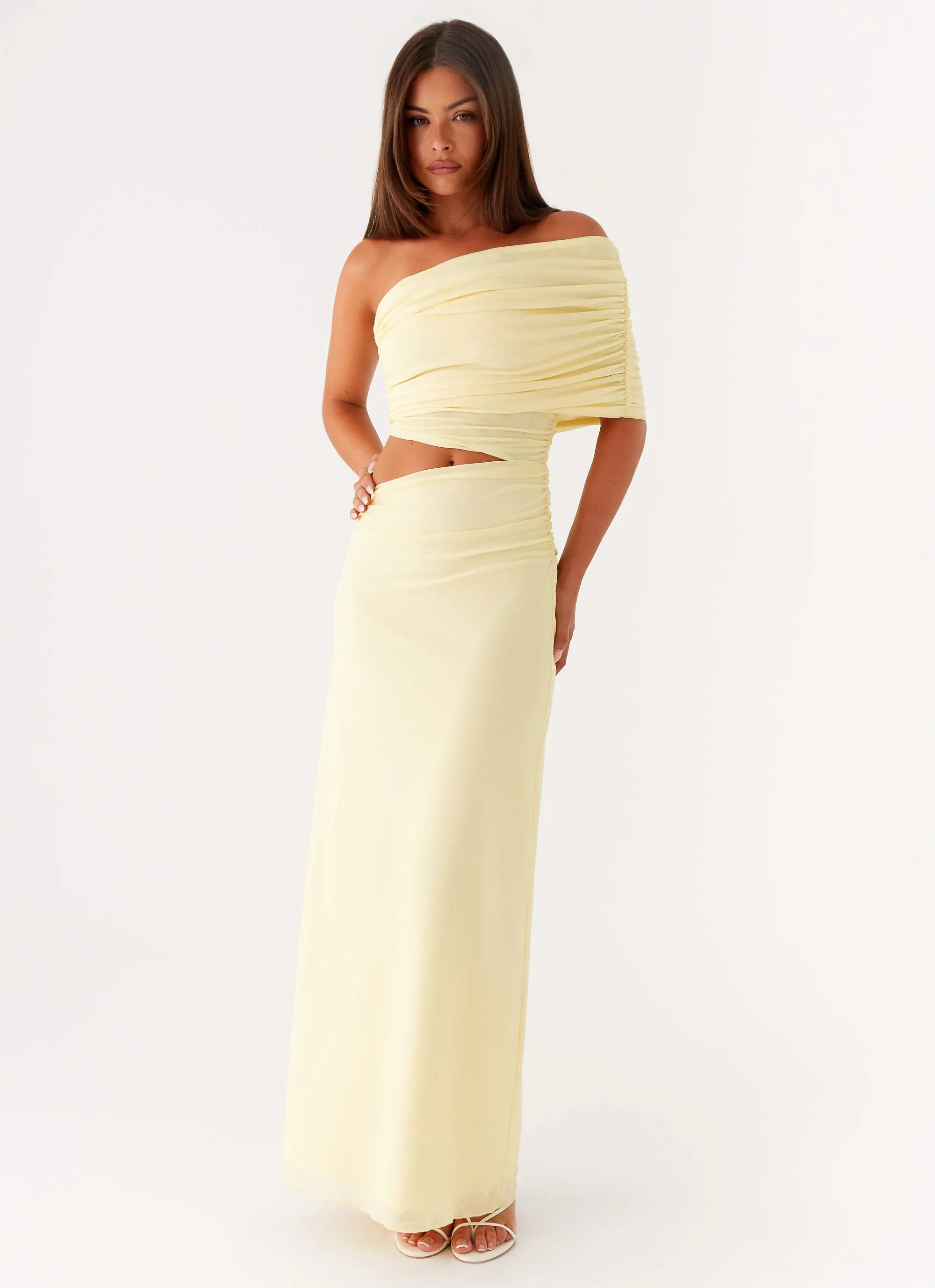 Dark Tones Gillian Maxi Dress - Yellow
