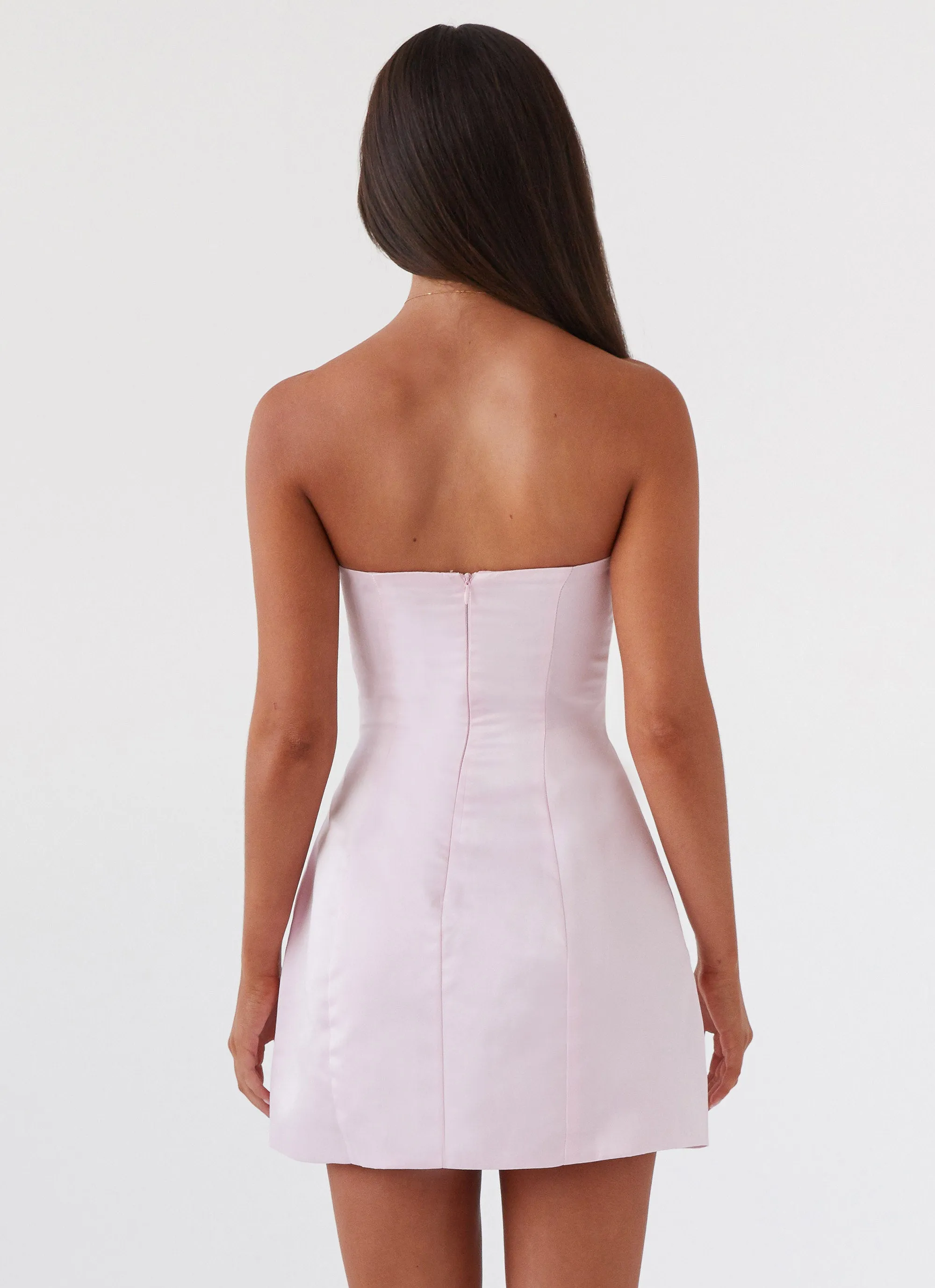 Seamless Edging Girl Crush Bow Mini Dress - Pink