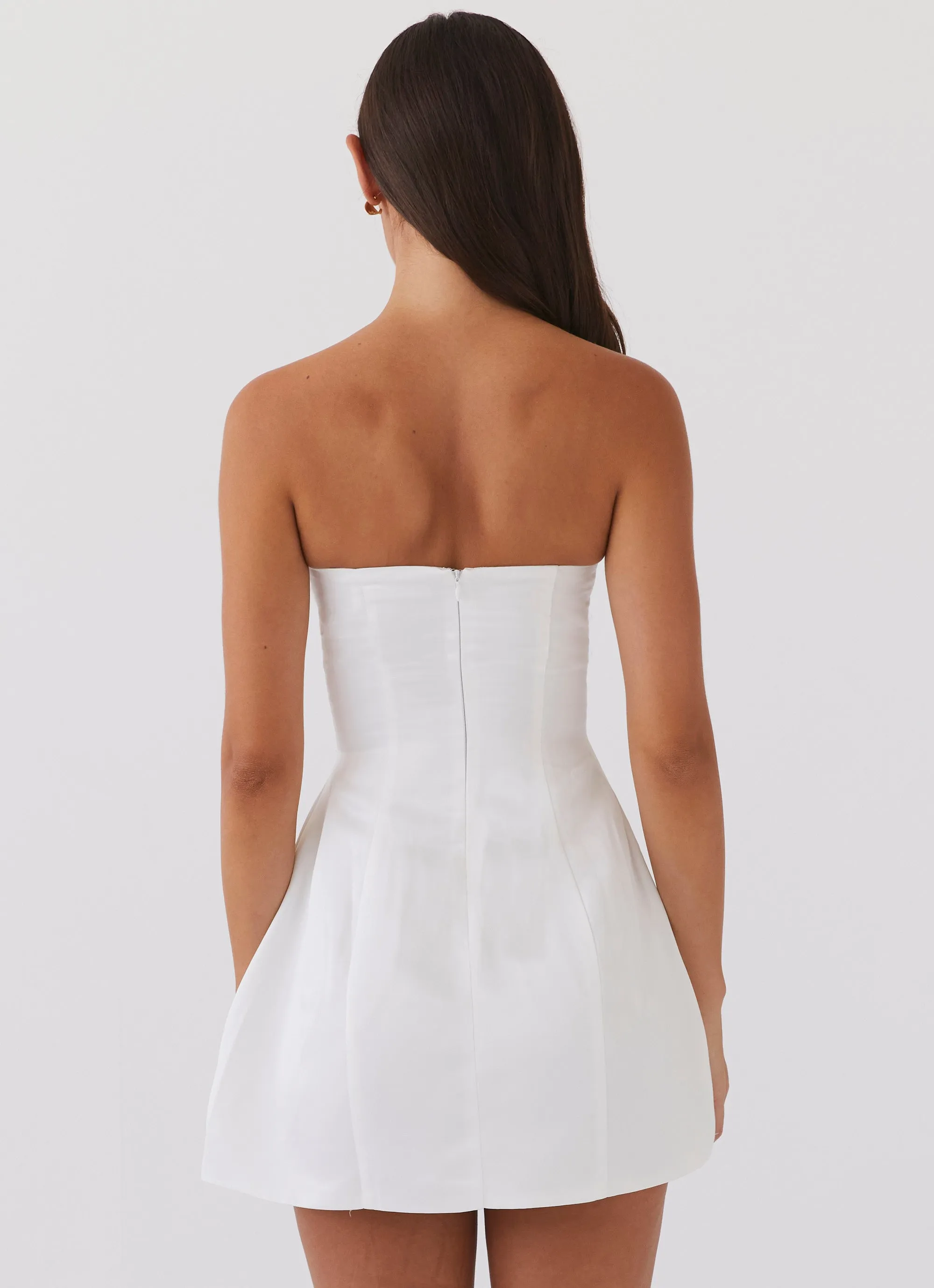 Easy Combo Girl Crush Bow Mini Dress - White