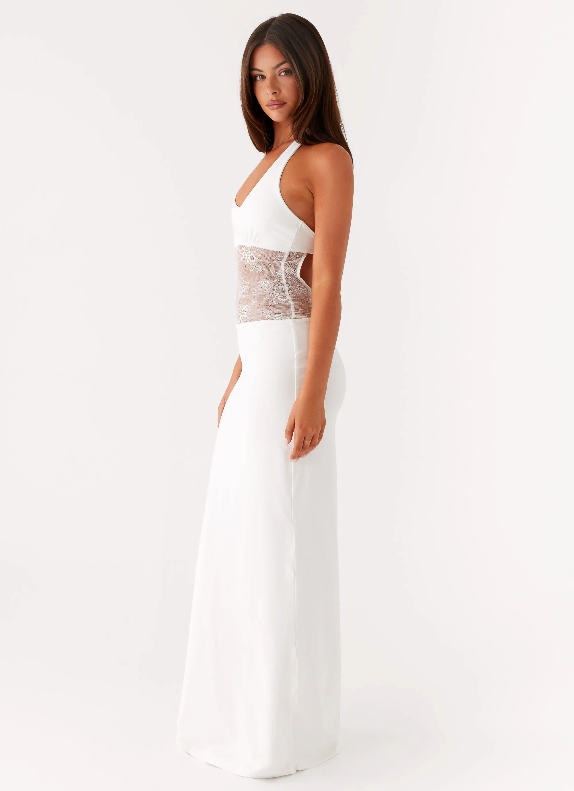 Main Focus Maxi Dress - White Balanced Light museum visit