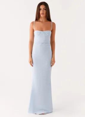 Anna Sophia Maxi Dress - Blue Convertible-Style Cool Simplicity