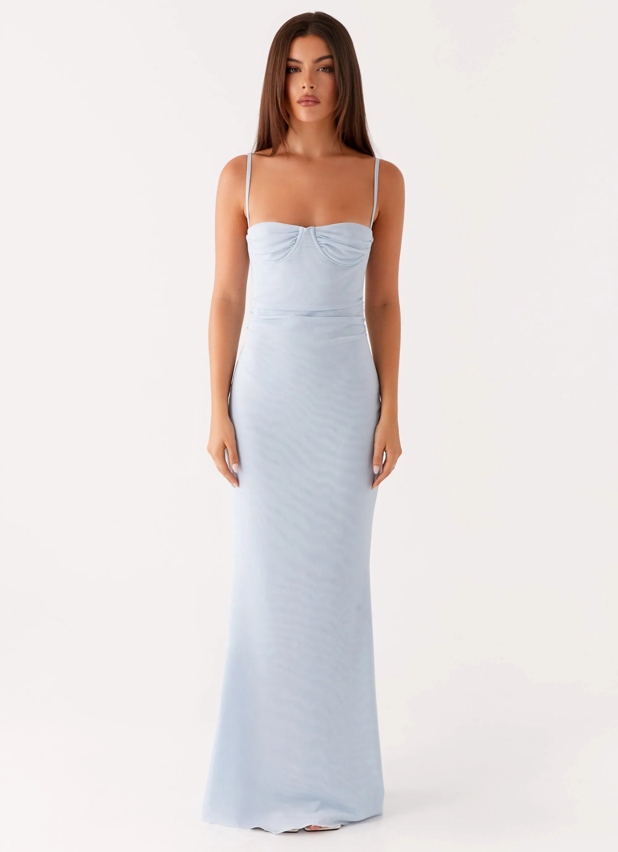 Anna Sophia Maxi Dress - Blue Convertible-Style Cool Simplicity