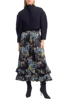 City Wear Ruffle Midi Skirt