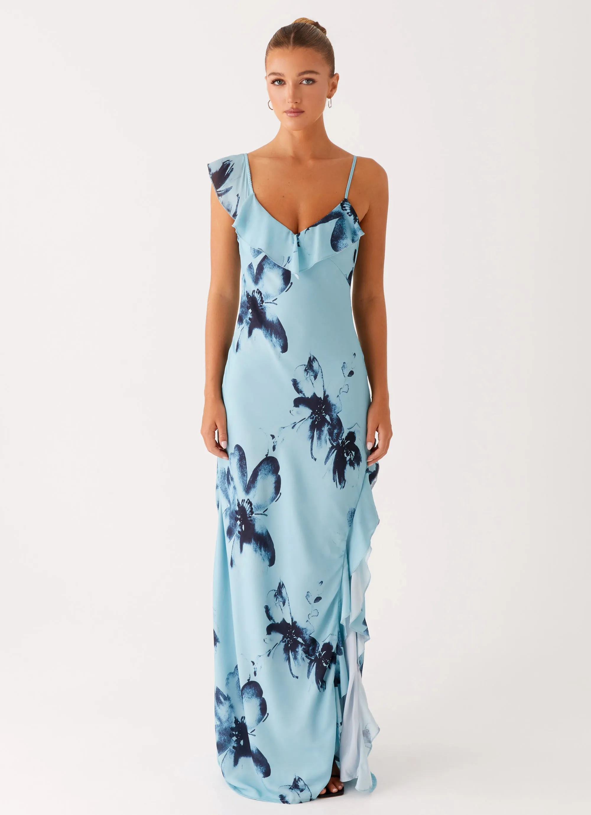 Goldsmith Maxi Dress - Blue Black Floral Bright Appeal