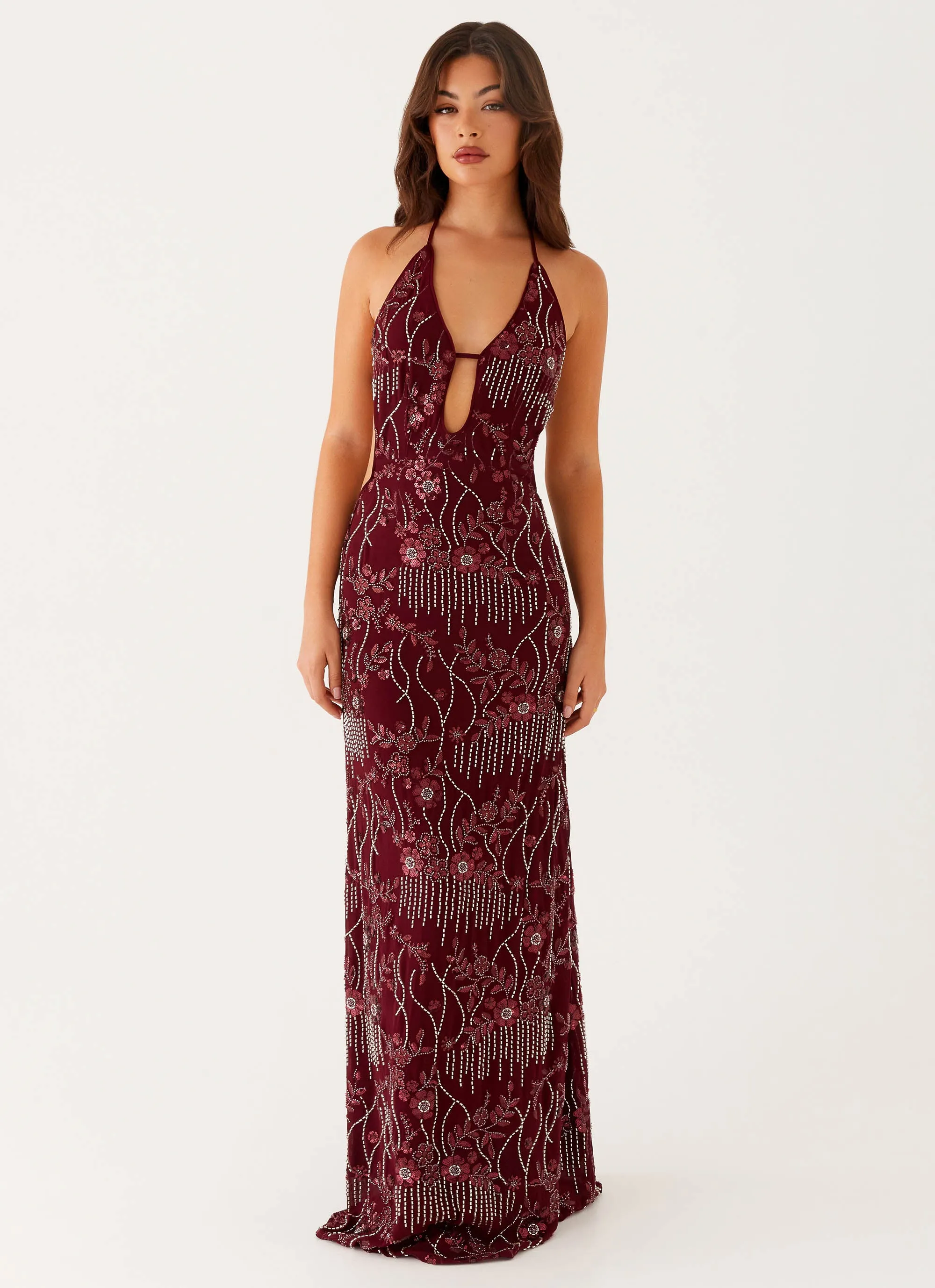 City Layering All For Love Maxi Dress - Burgundy