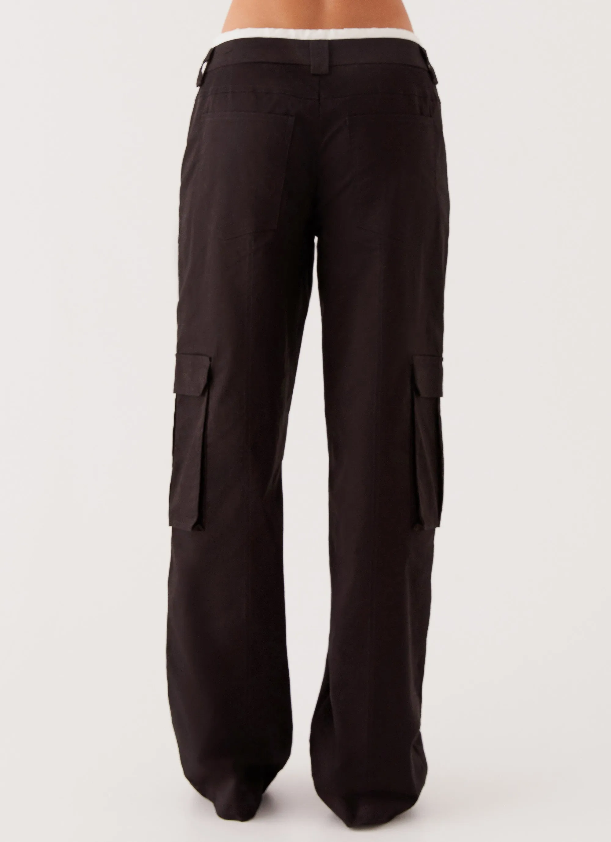 Smart Wear Grace Lily Cargo Pants - Black