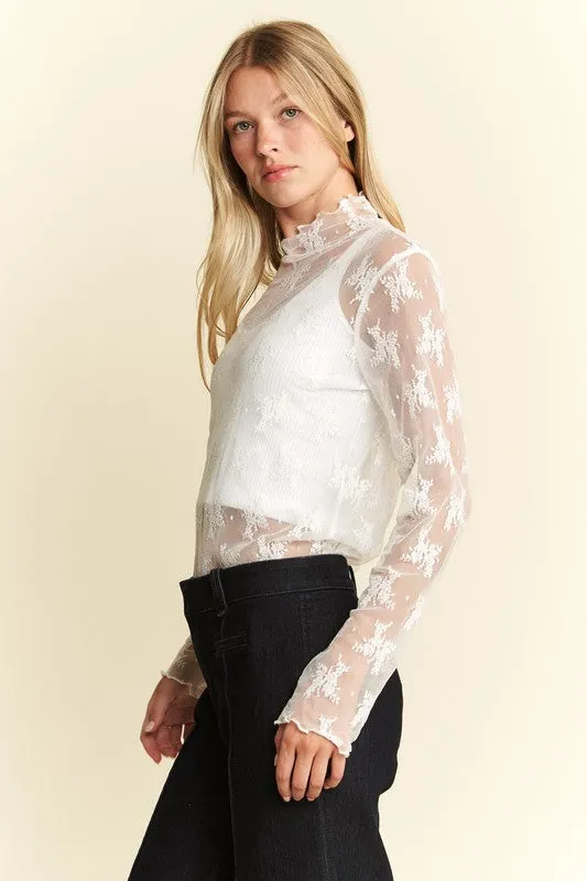 Tencel Cotton Hybrid Weave Smooth Stitching Grace Long Sleeve Top