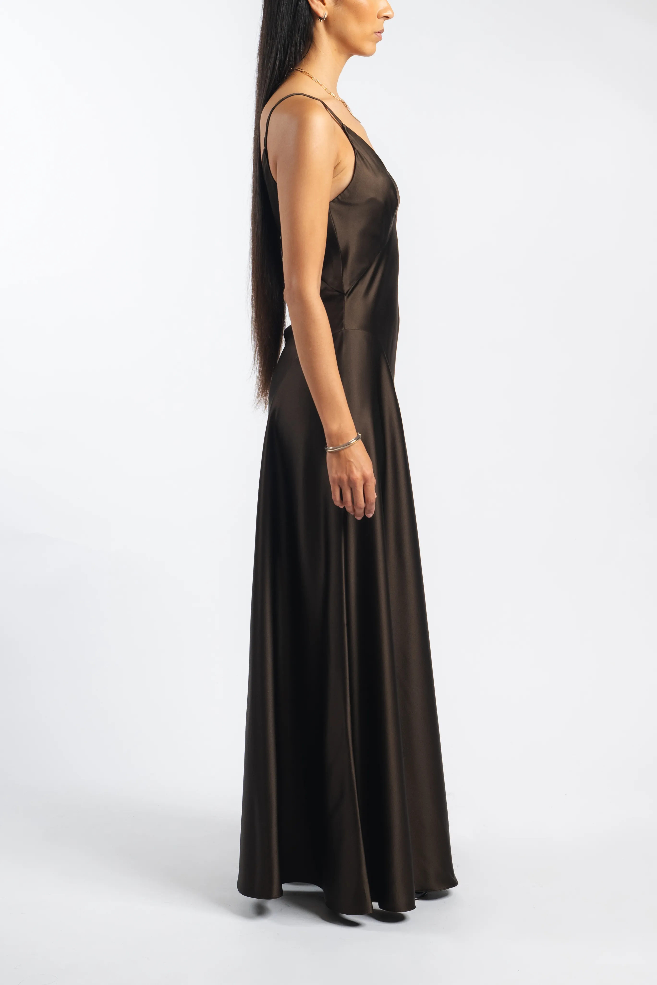 Button Chic Sweetheart Cut Grace Slip in Brown