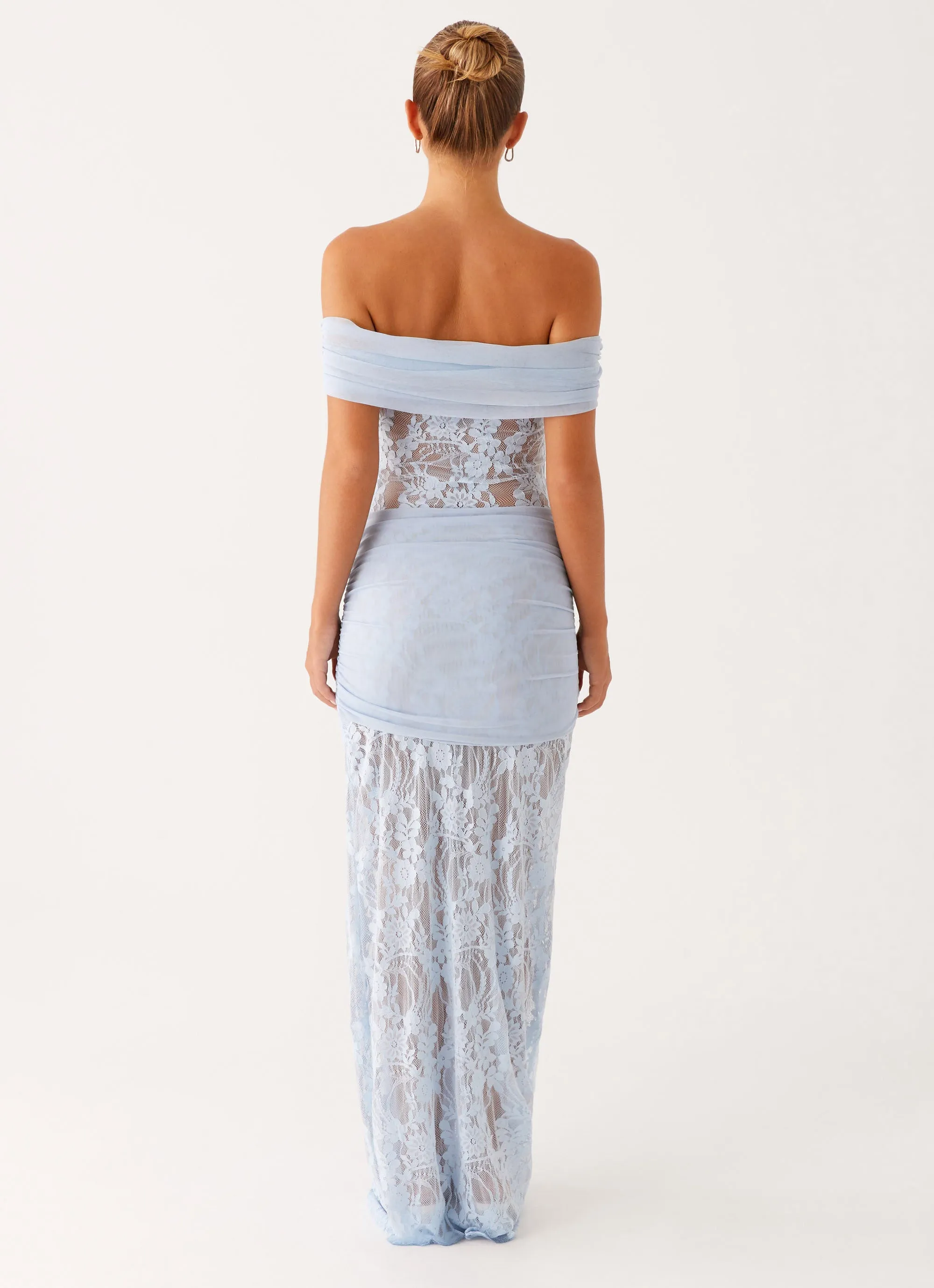 Gracie Twist Maxi Dress - Blue Functional Layer Smart and Chic