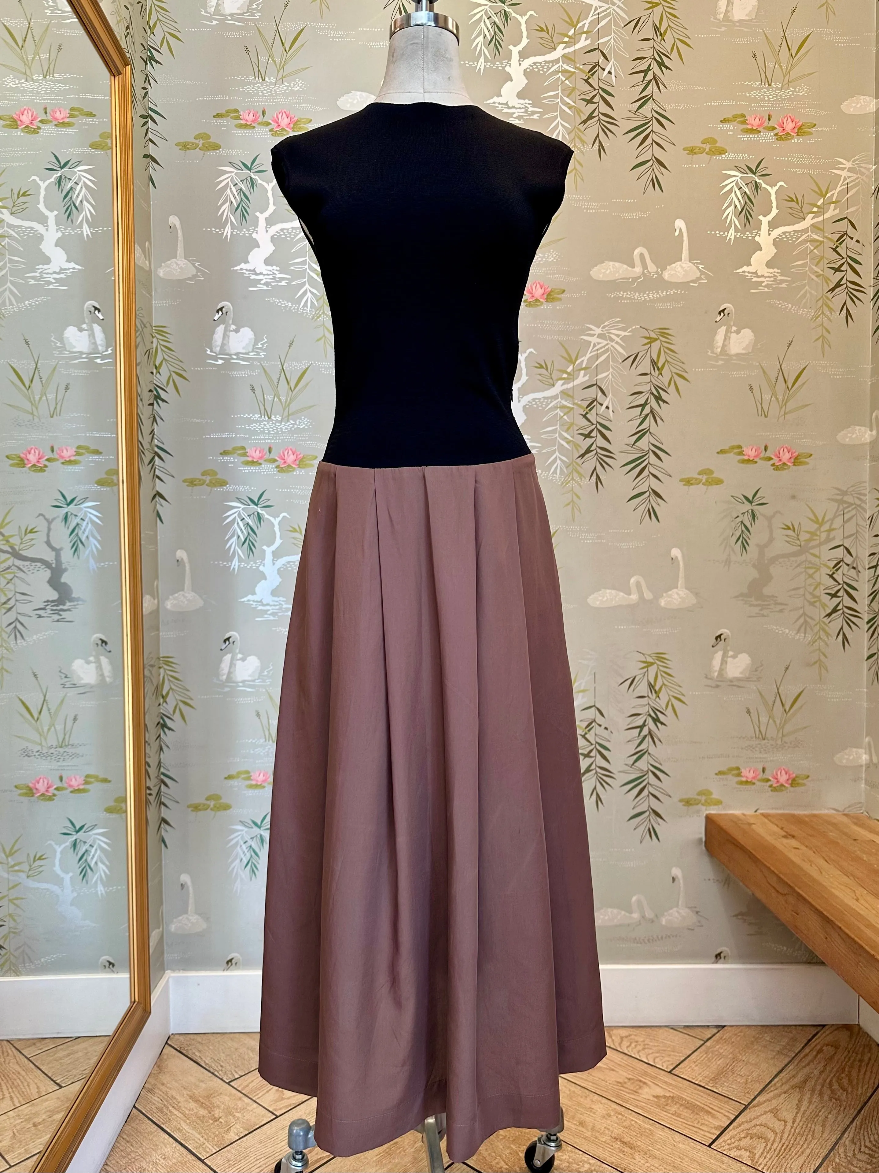 Breezy Comfort Pure Stitch Bridget Contrast Dress- Brown/Black