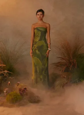 Nettle Maxi Dress - Tropic Floral Minimalist-Trend Pop Texture