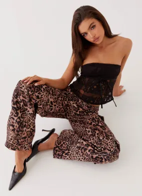 ExpandableSidePanels Greedy Cargo Pants - Leopard
