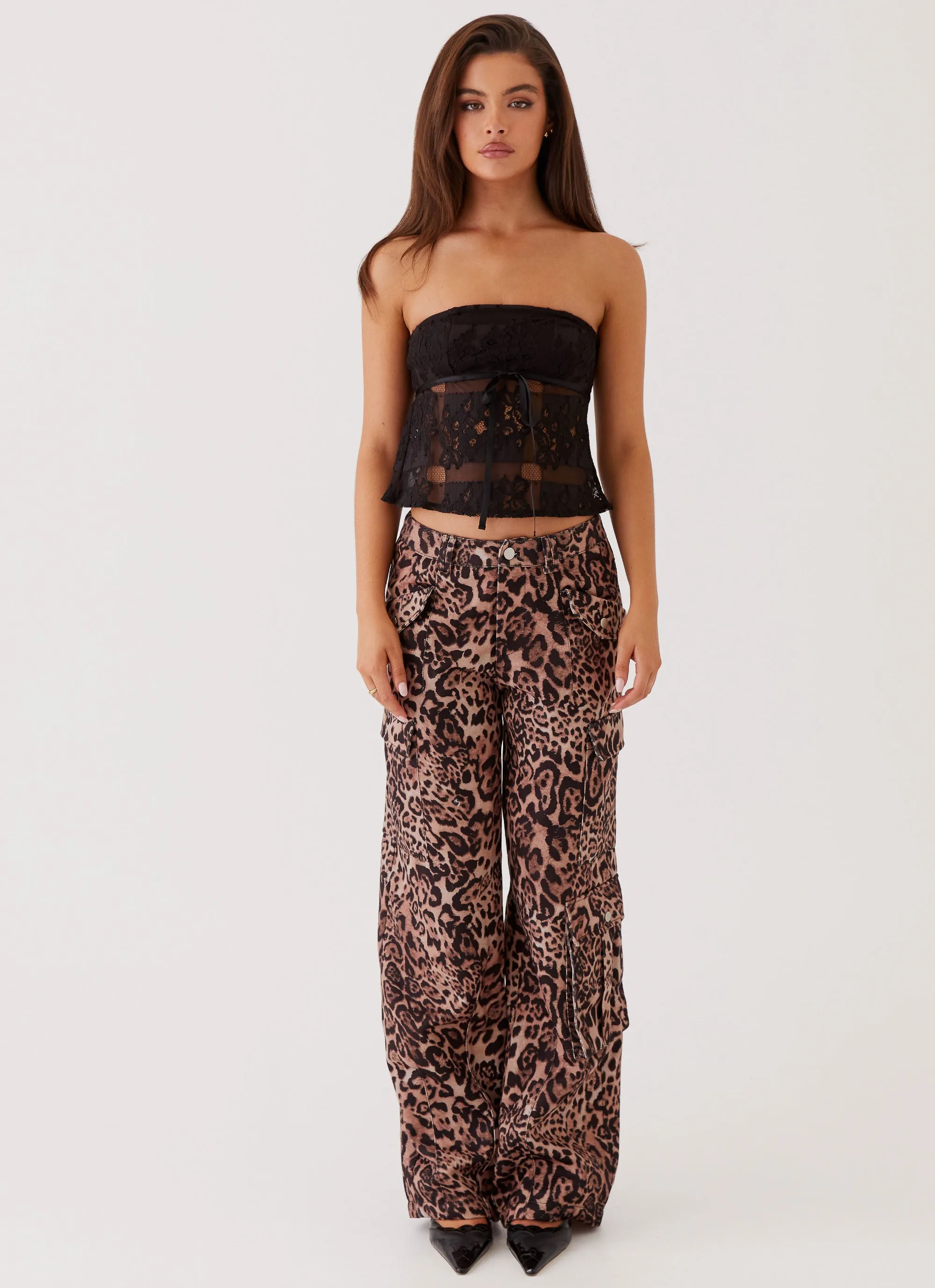 Stain Release Finish Greedy Cargo Pants - Leopard