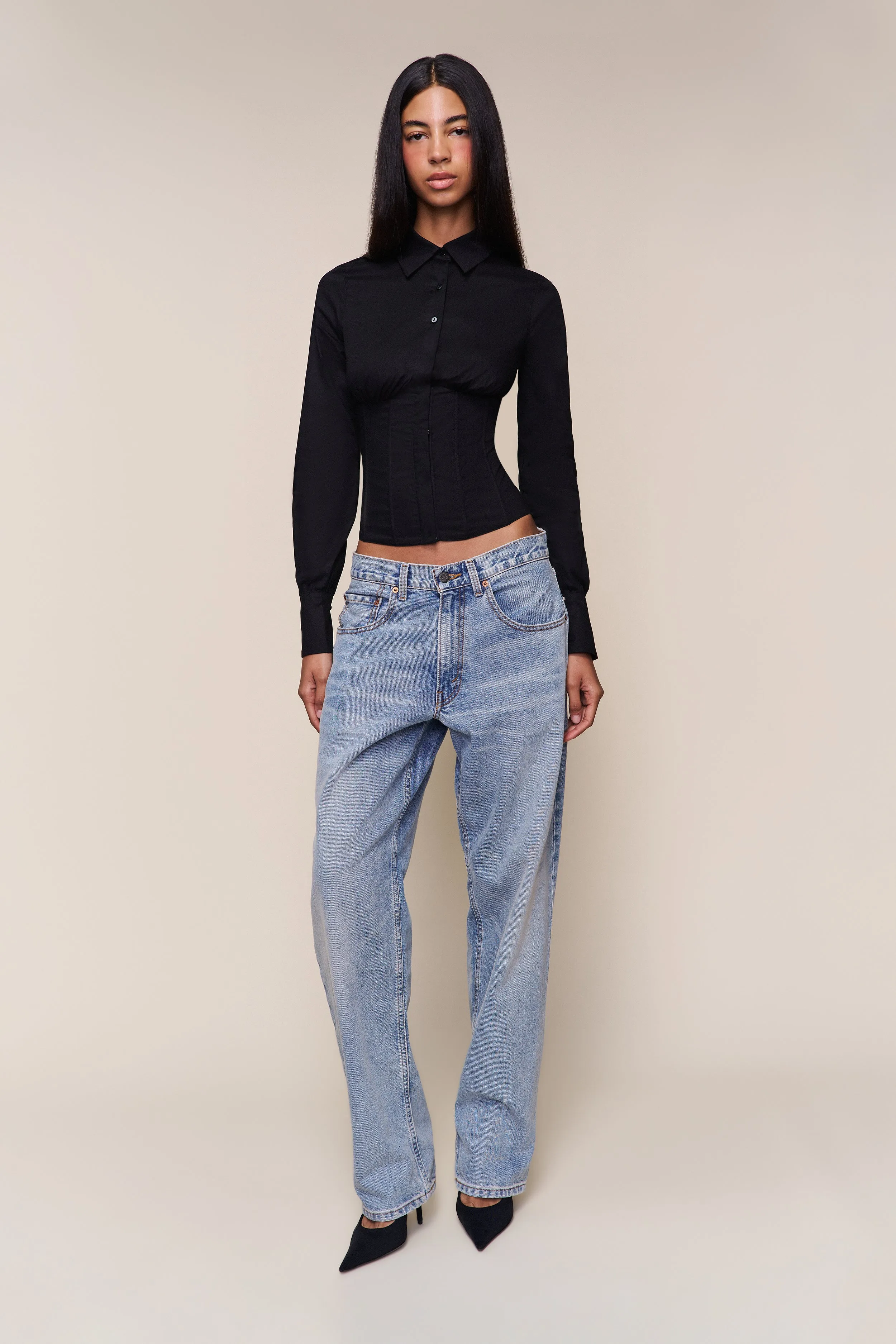 Reverseble Design Tailored Corset Long Sleeve