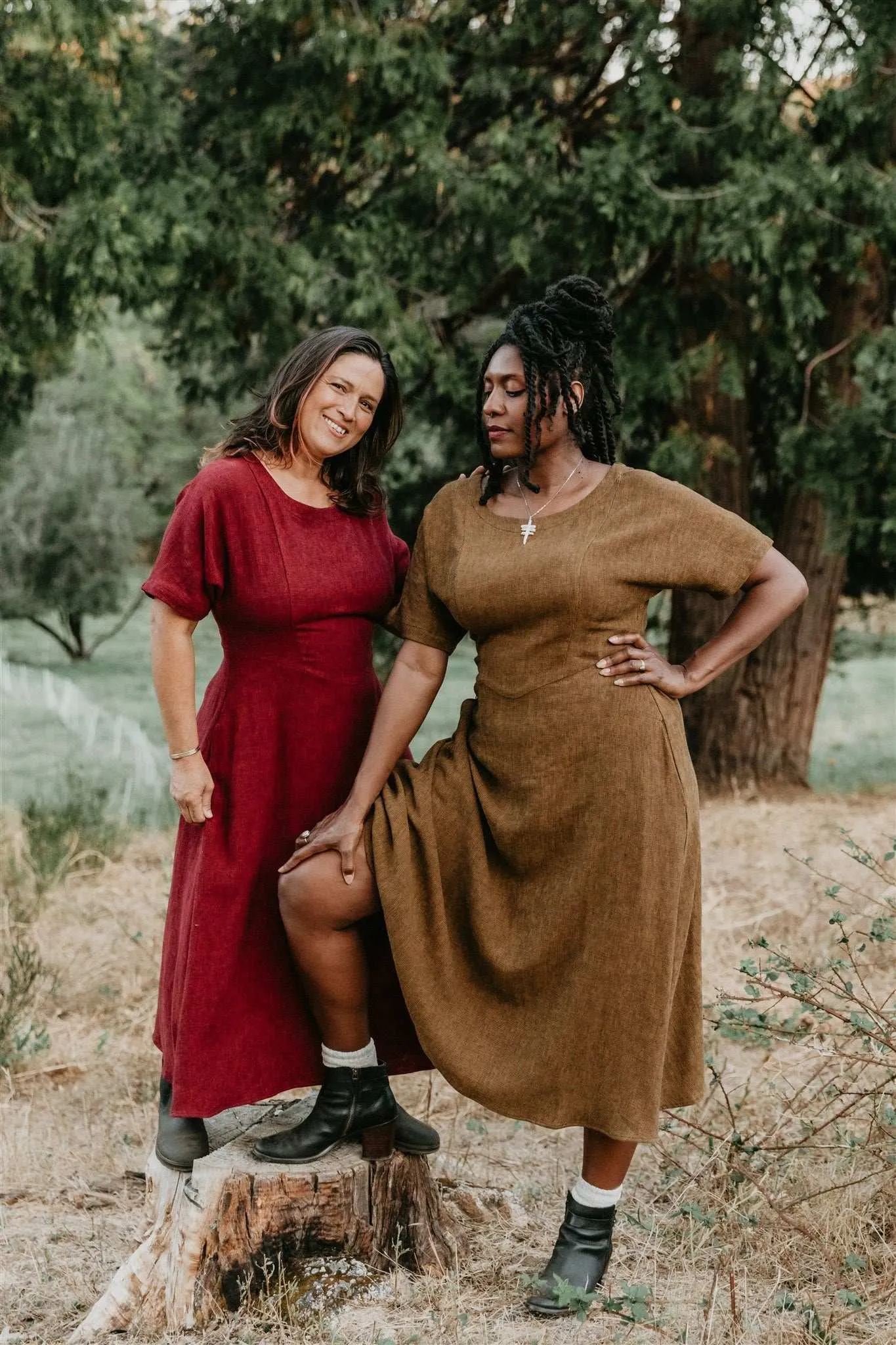 Seasonal Style Bella Dress in Golden Checker