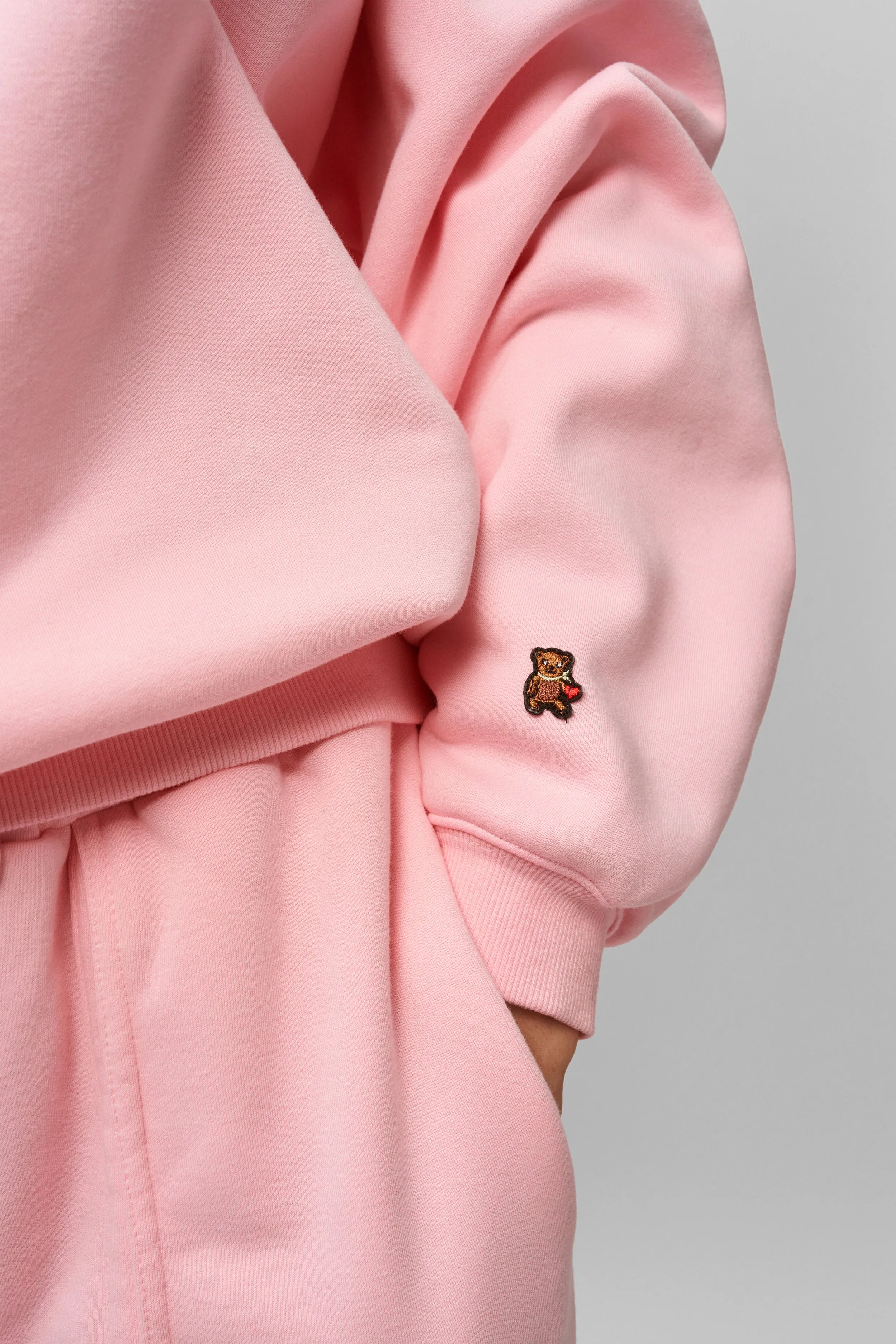 Twisted Cable Pattern Guizio Fleece Crewneck