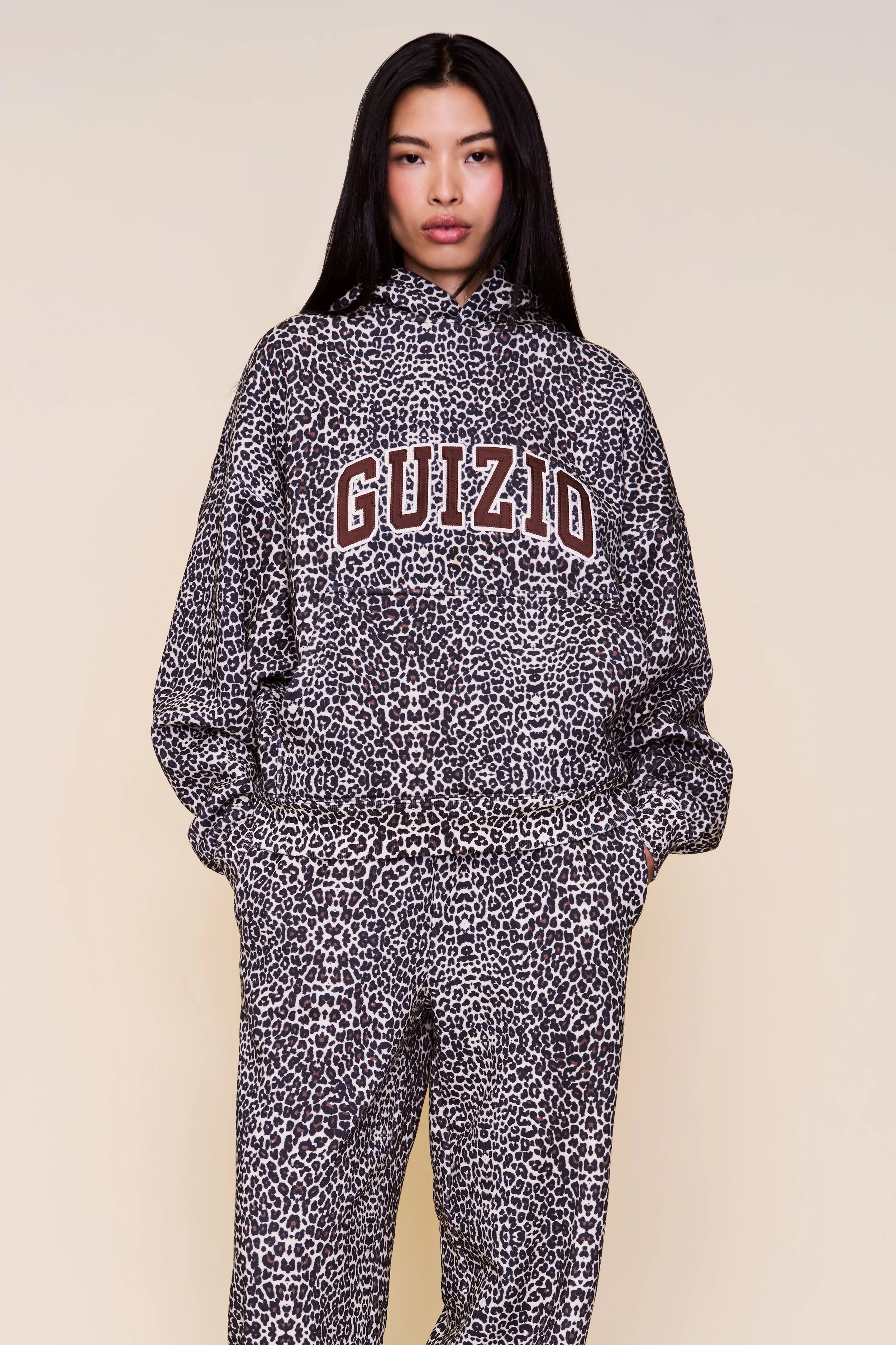 Guizio Pullover Hoodie Stretchable Waistband Modern Layer