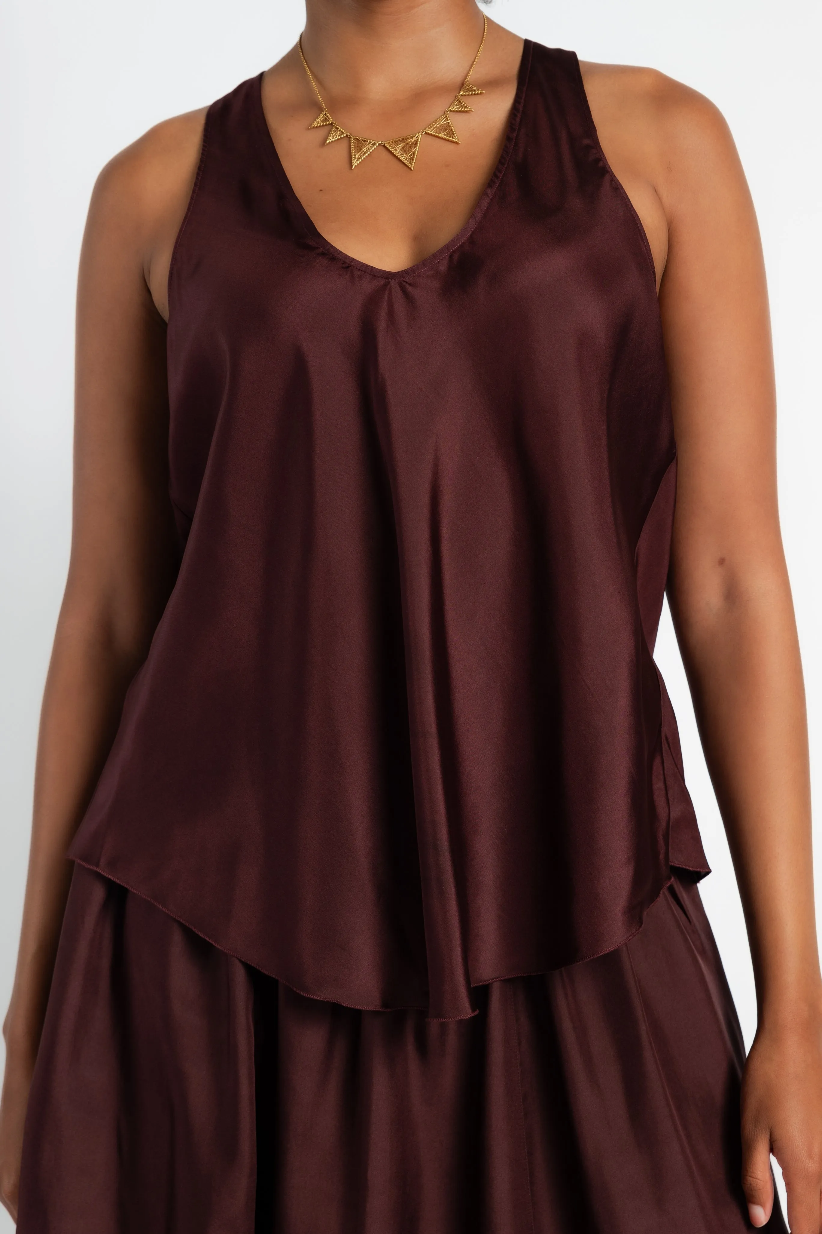 Habotai Silk Essential Top Ribbed Hem Finish Luxurious Feel